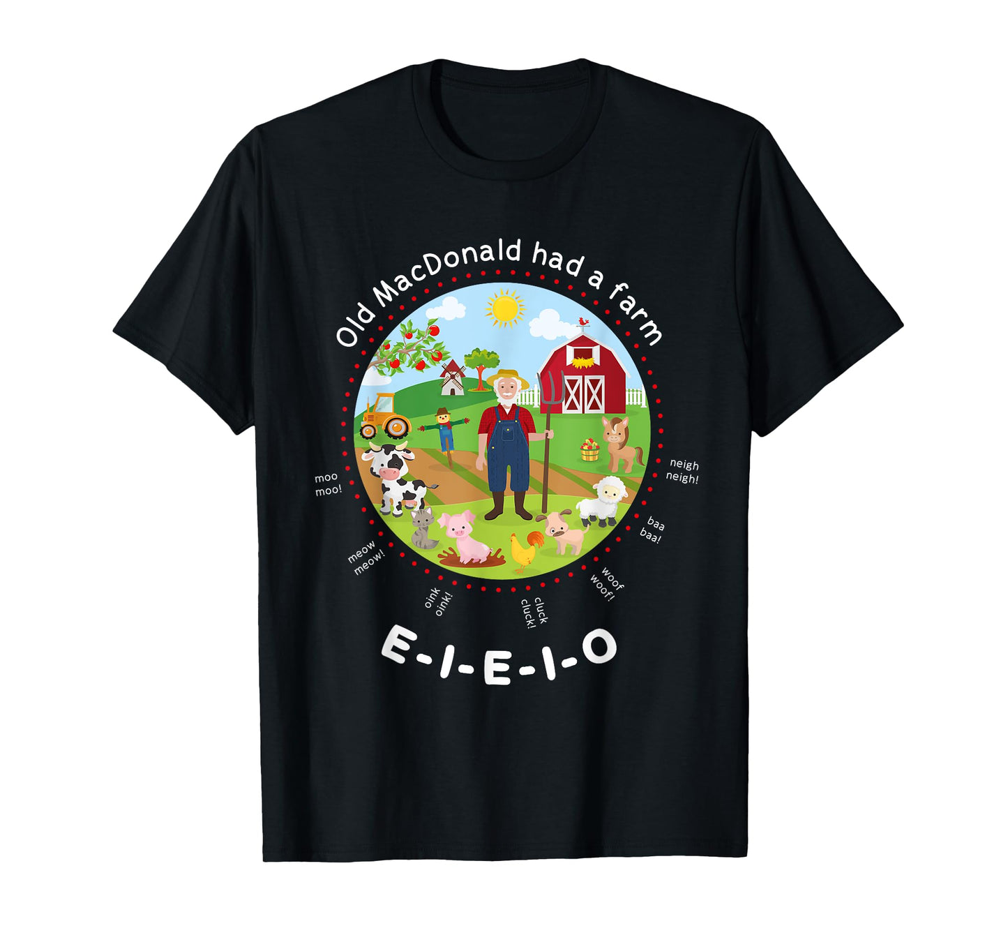 Old MacDonald had a farm English Nursery Rhyme Theme T-Shirt T-Shirt