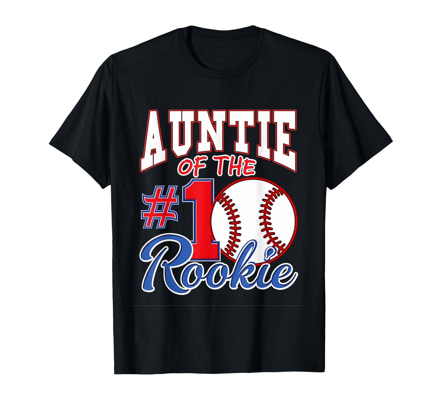 Retro Aunt Auntie Of The Number 1 Rookie Baseball T-Shirt