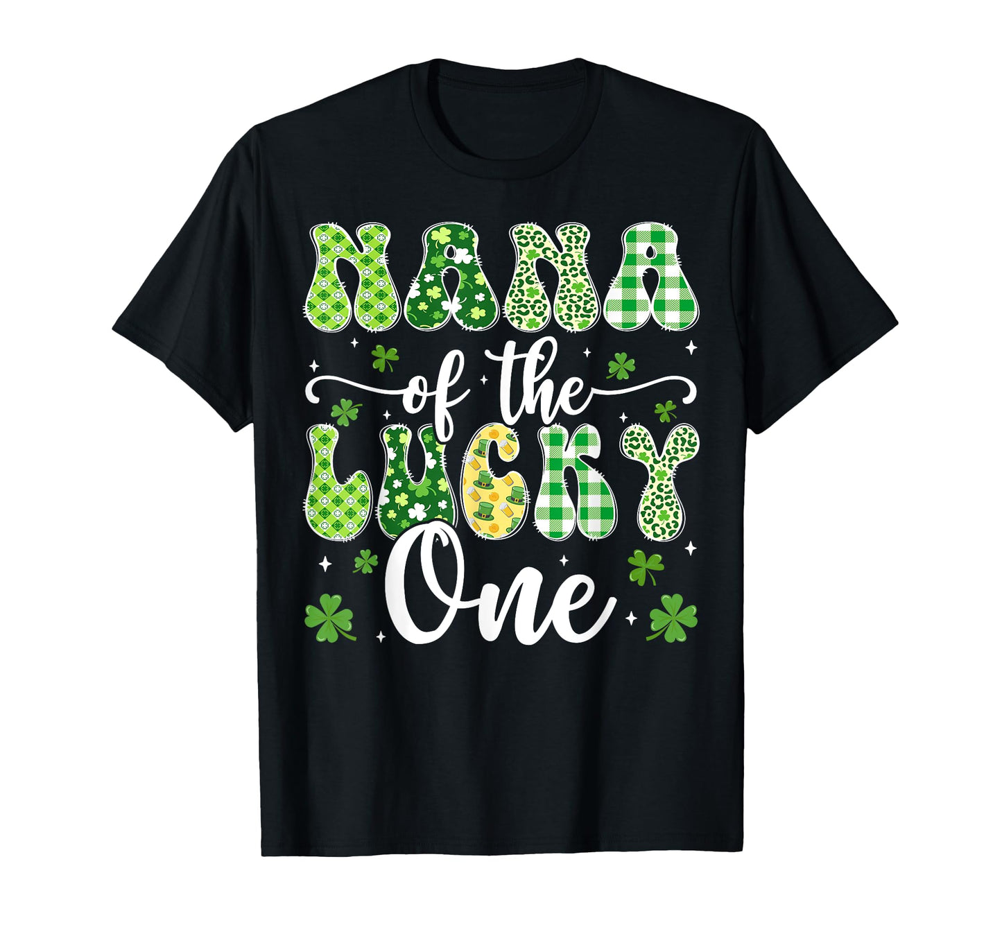 Nana Of The Lucky One First Birthday St Patrick's Day T-Shirt