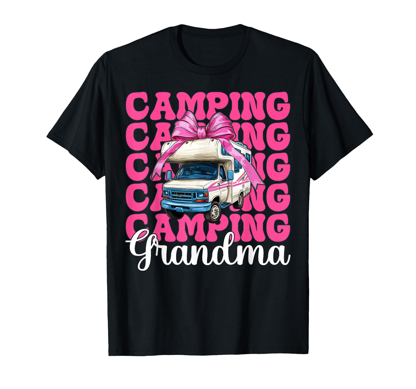 Camping Grandma RV Camping Camper Motorhome Nana Coquette T-Shirt