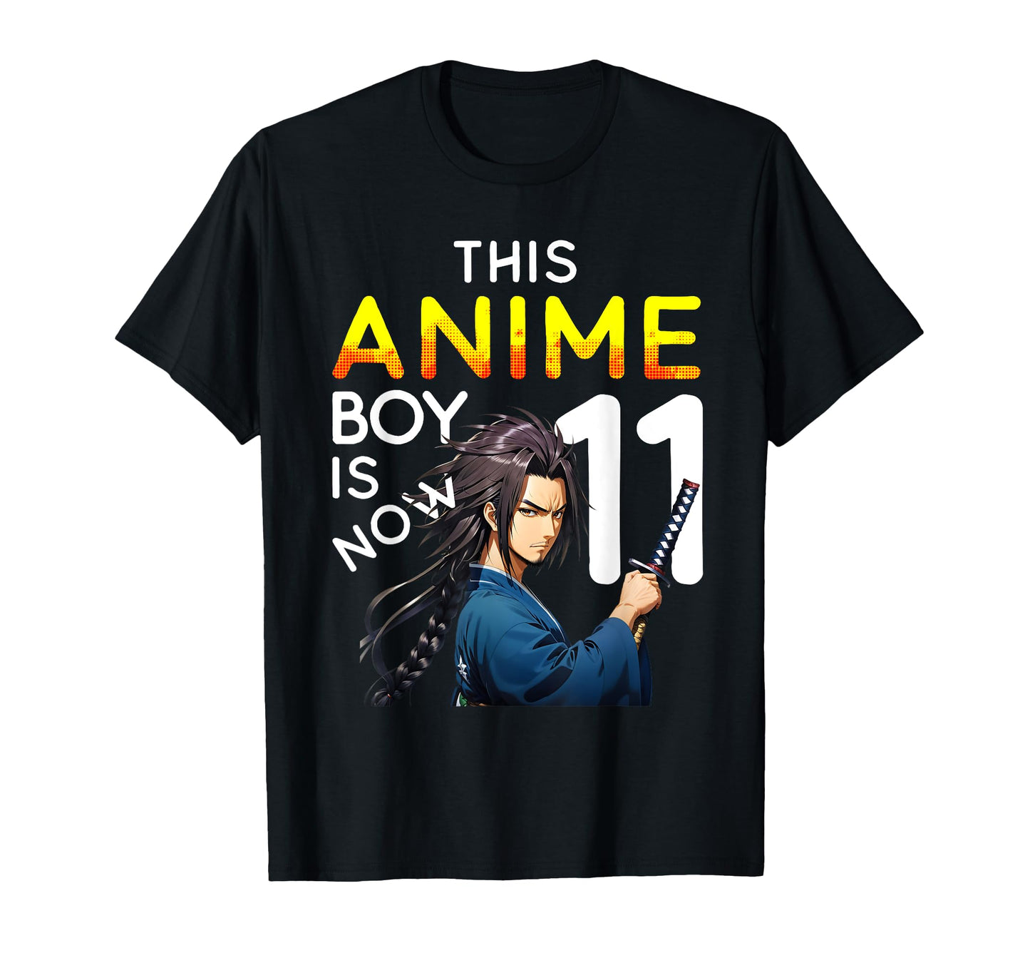 This Anime Boy Is Now 11 Years Old 11th Birthday Kawaii Kids T-Shirt