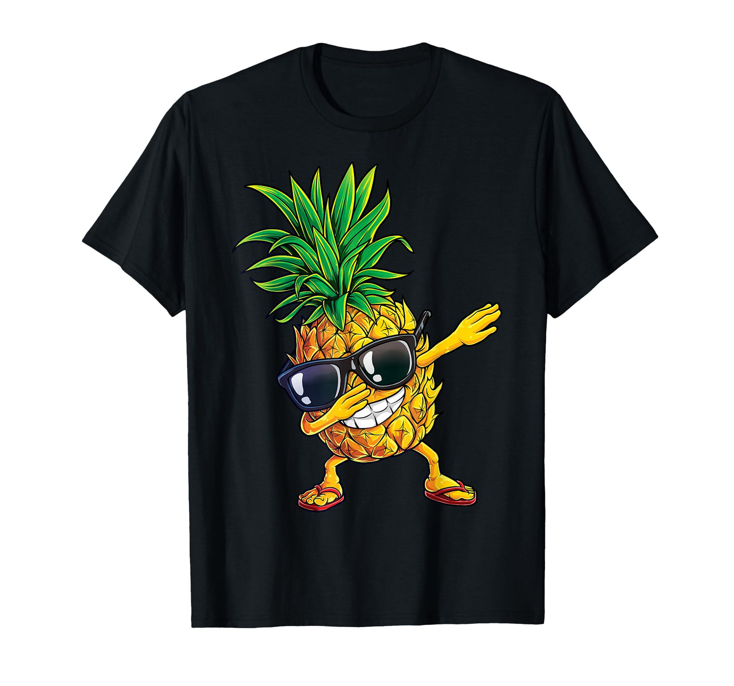 Dabbing Pineapple Sunglasses Aloha Beaches Hawaii Hawaiian T-Shirt Small