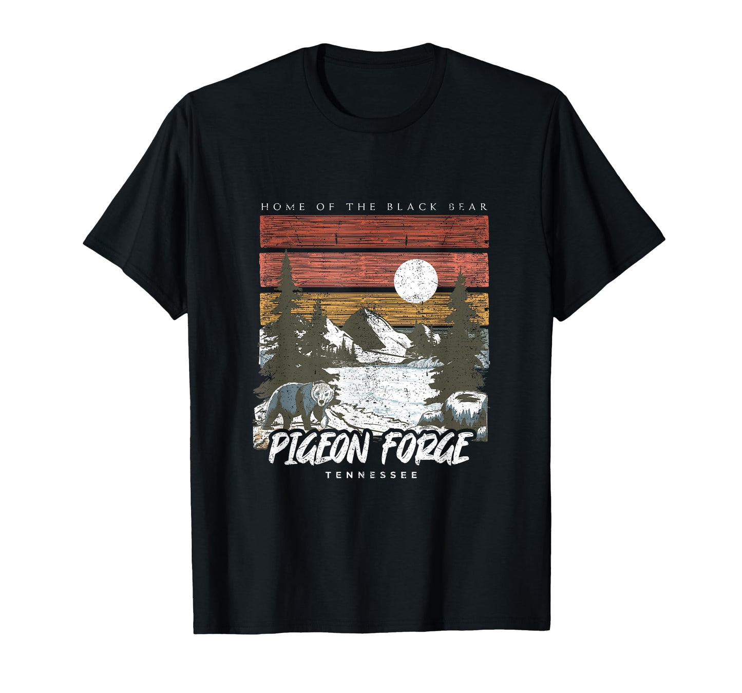 Pigeon Forge Tennessee Home Of The Black Bear Retro 70s 80s T-Shirt