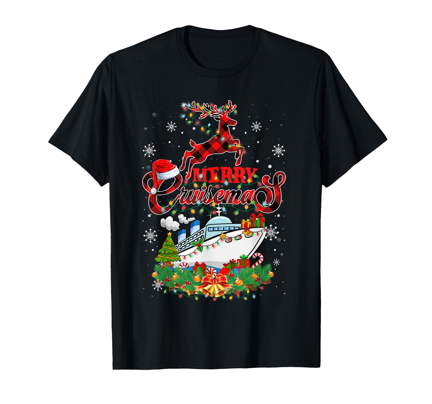Merry Cruisemas 2025 Christmas Santa Reindeer Cruise T-Shirt
