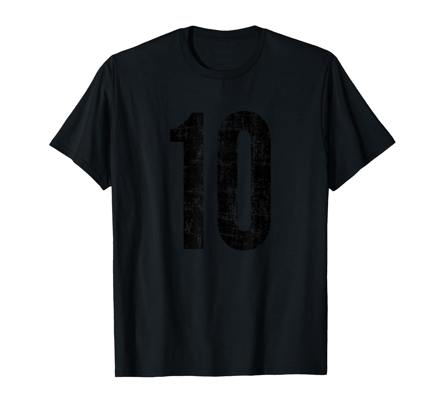 Number 10 Distressed Vintage Sport Team Practice Training T-Shirt