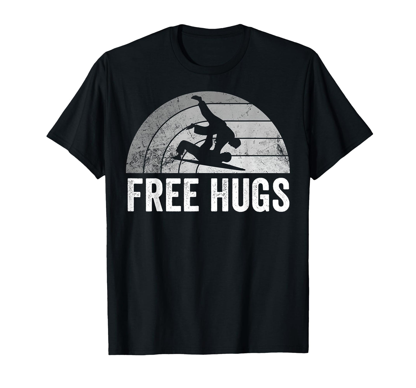 Free Hugs Cute Sloth Rainbow Graphic T-Shirt