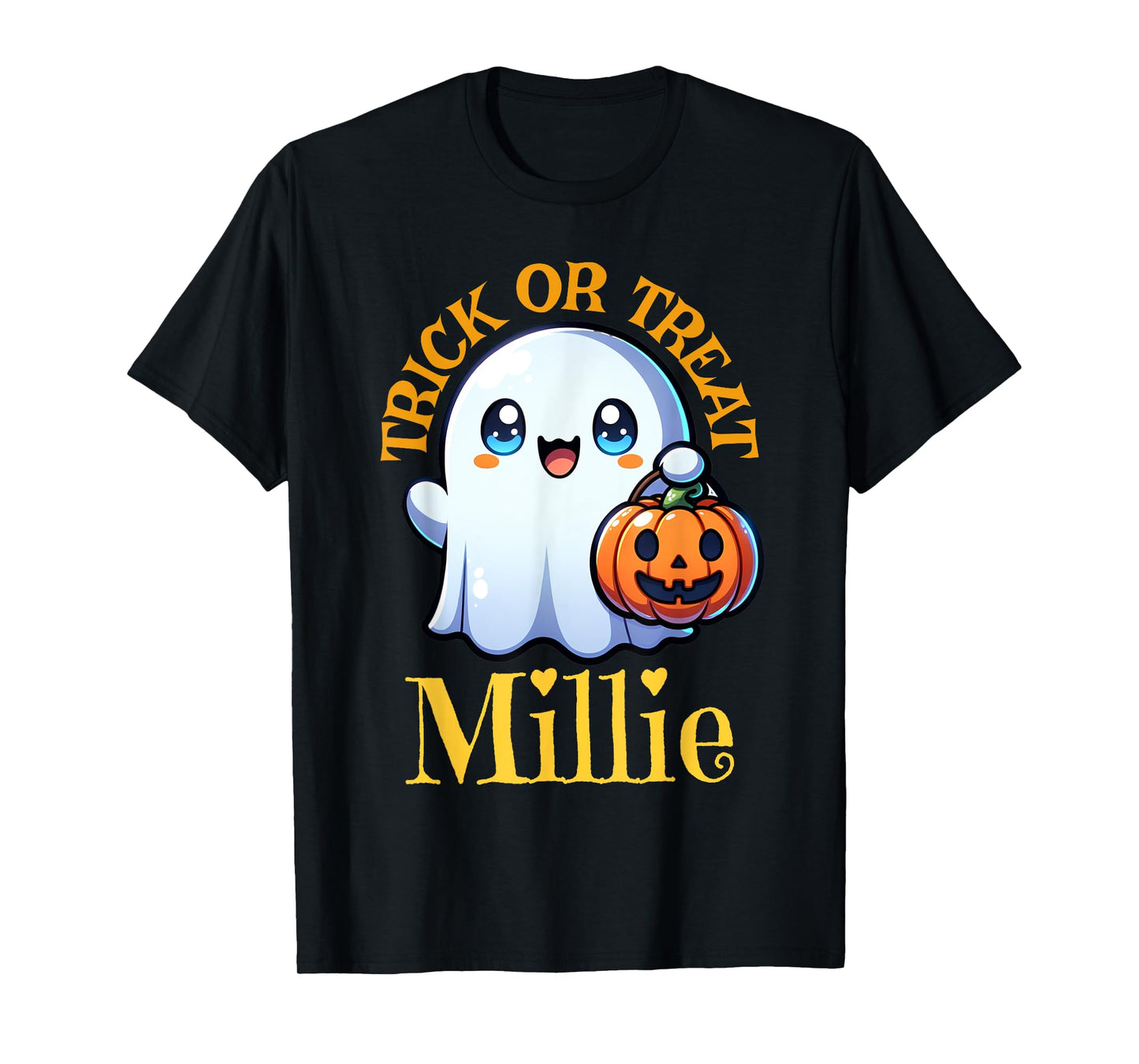 Millie Personalized Name Cute Ghost Halloween T-Shirt