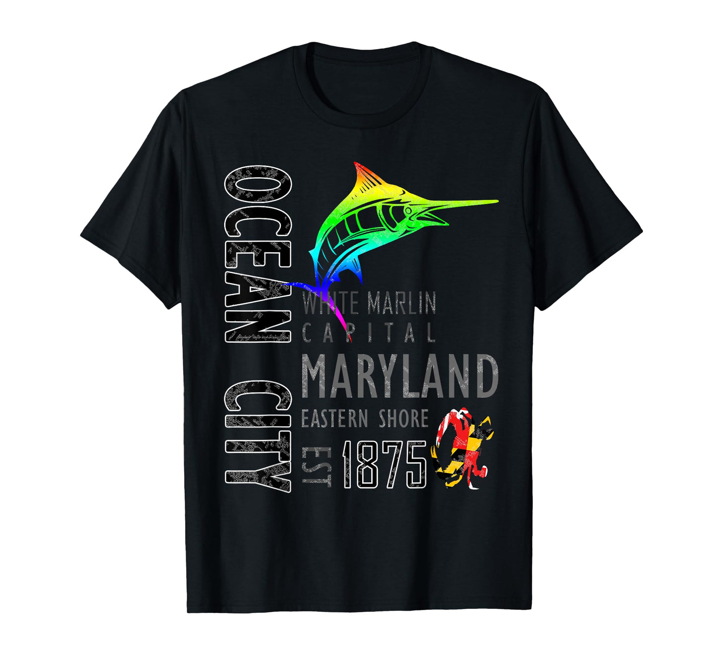 Ocean City Maryland White Marlin Capital Eastern Shore T-Shirt
