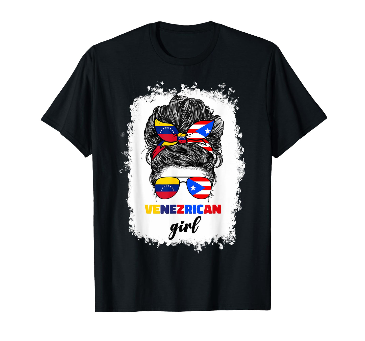Venezuelan And Puerto Rican Rico Venezuela Flag Girl Women T-Shirt