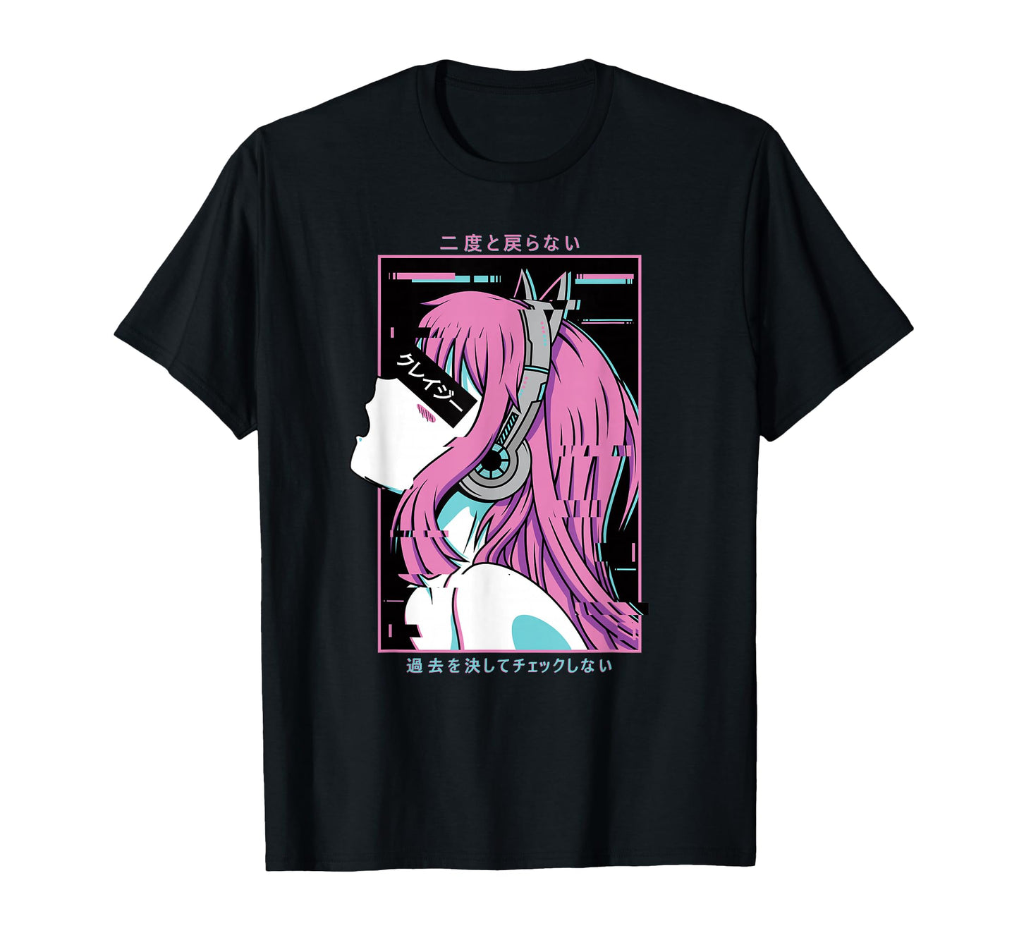 Aesthetic Vaporwave Crazy Waifu Anime Girl T-Shirt