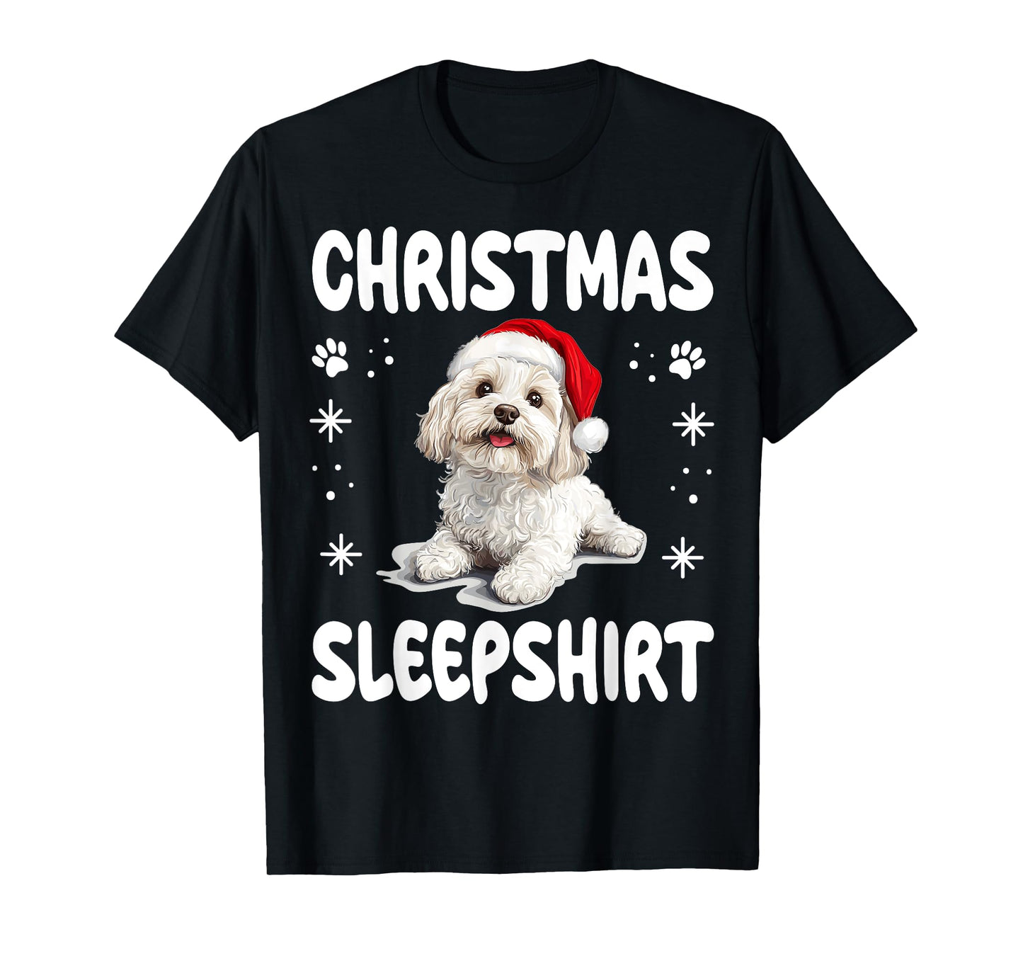Bolognese dog Dog Nightgown Pajama Christmas Sleepshirt T-Shirt