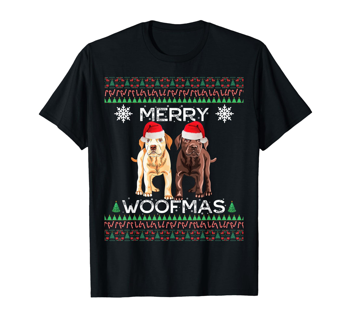 Labrador Christmas Ugly Yellow Lab Chocolate Labrador T-Shirt