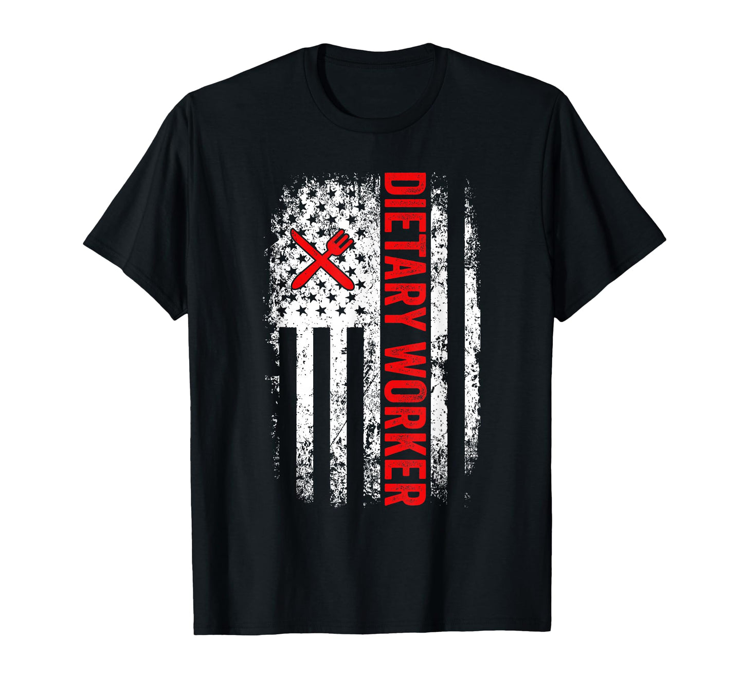 US American Flag Dietary Worker Appreciation Week Healthcare T-Shirt