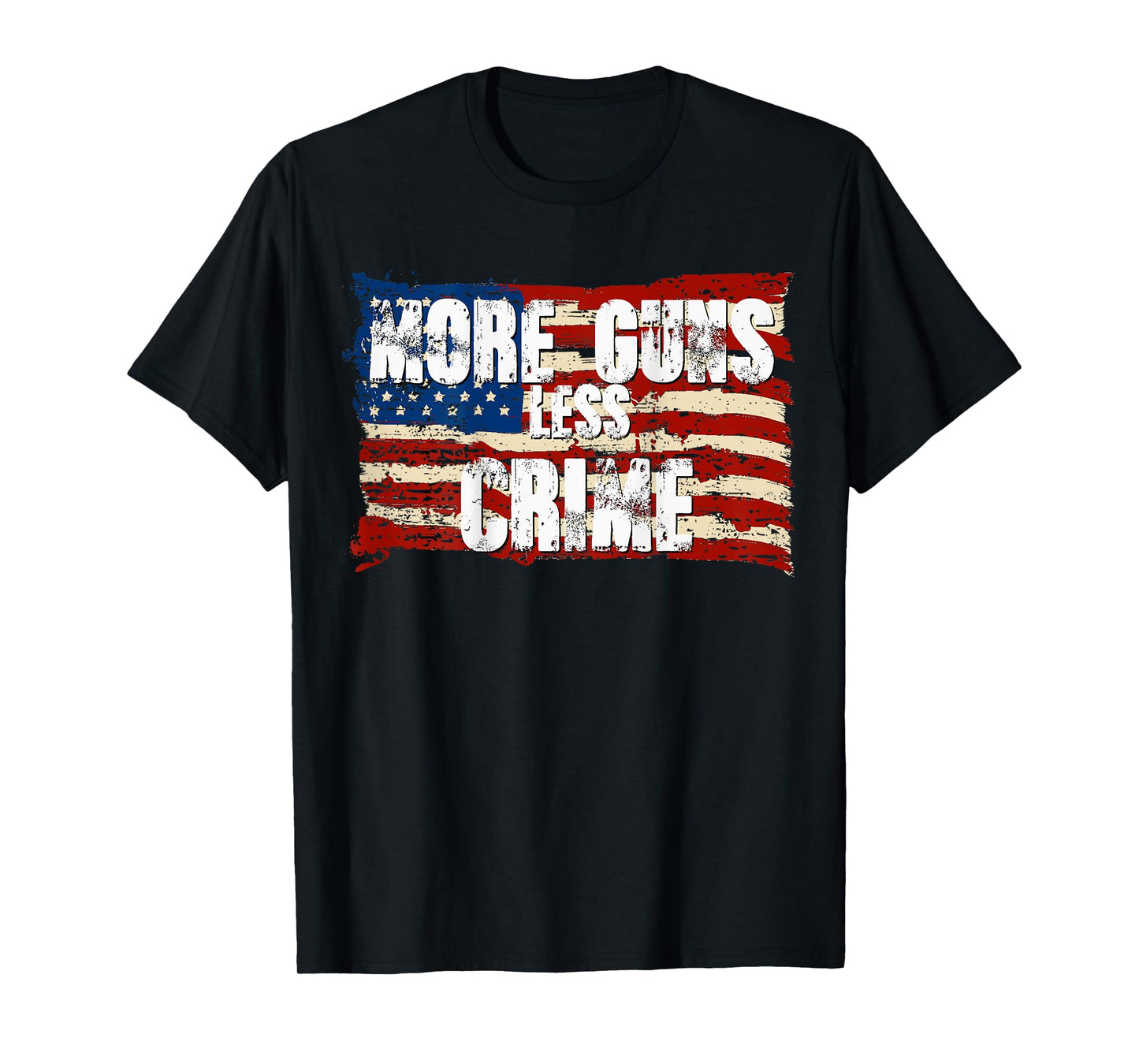 More Guns Less Crime Shirt Pro Gun USA American Flag Patriot T-Shirt for Women Men
