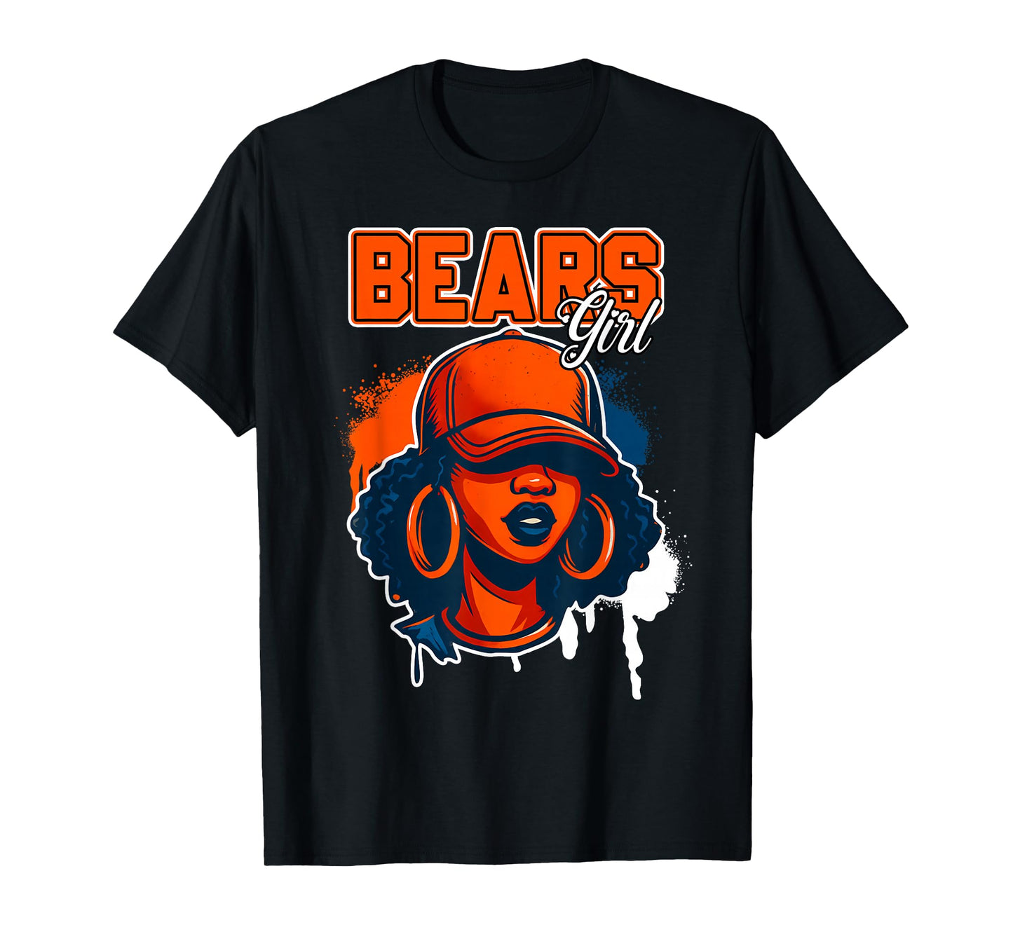 Bear Girl Black Women Sports Lover Afro Athletic Melanin T-Shirt