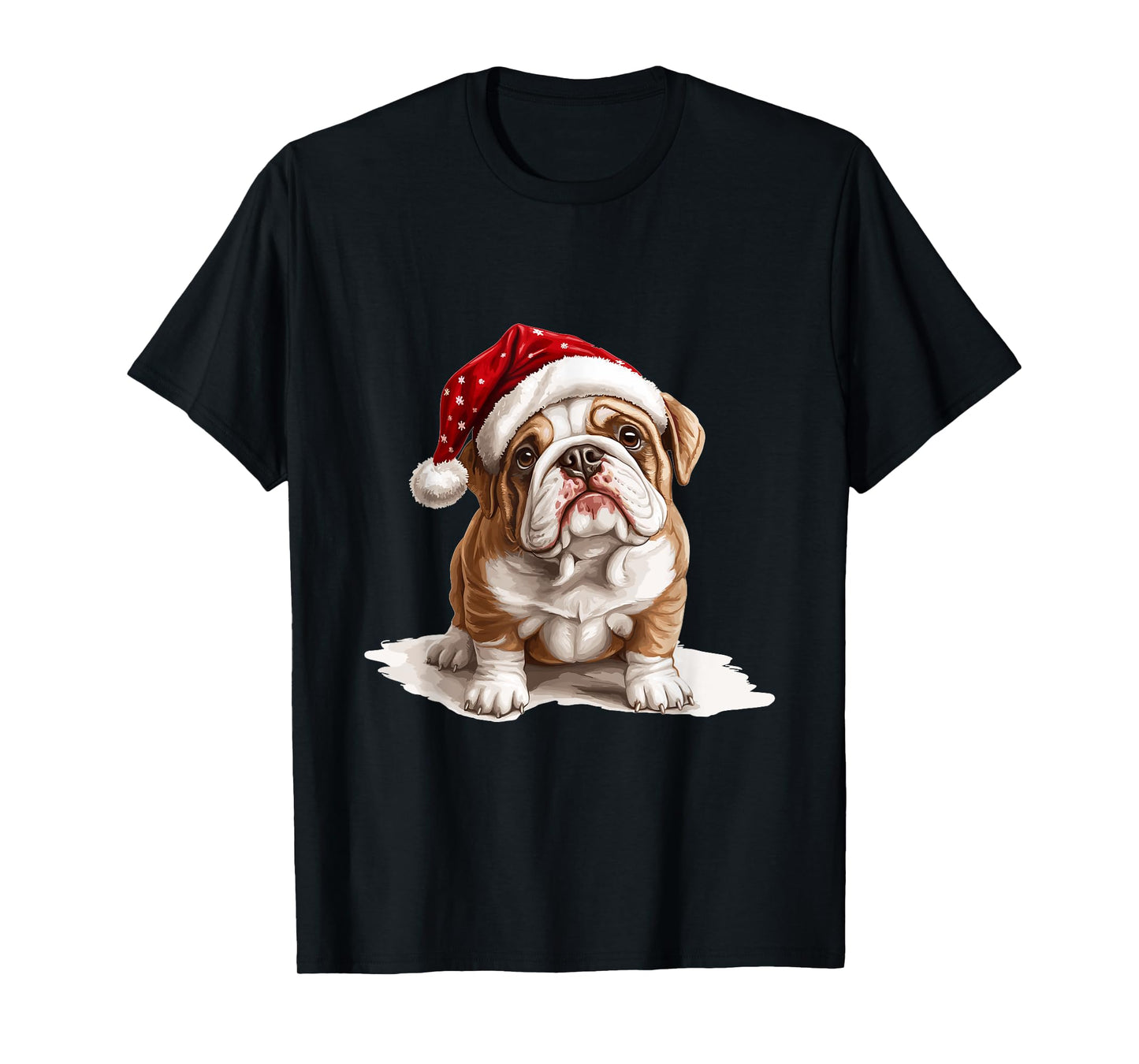 Cute English Bulldog dog Dog Christmas Merry X-mas Graphic T-Shirt