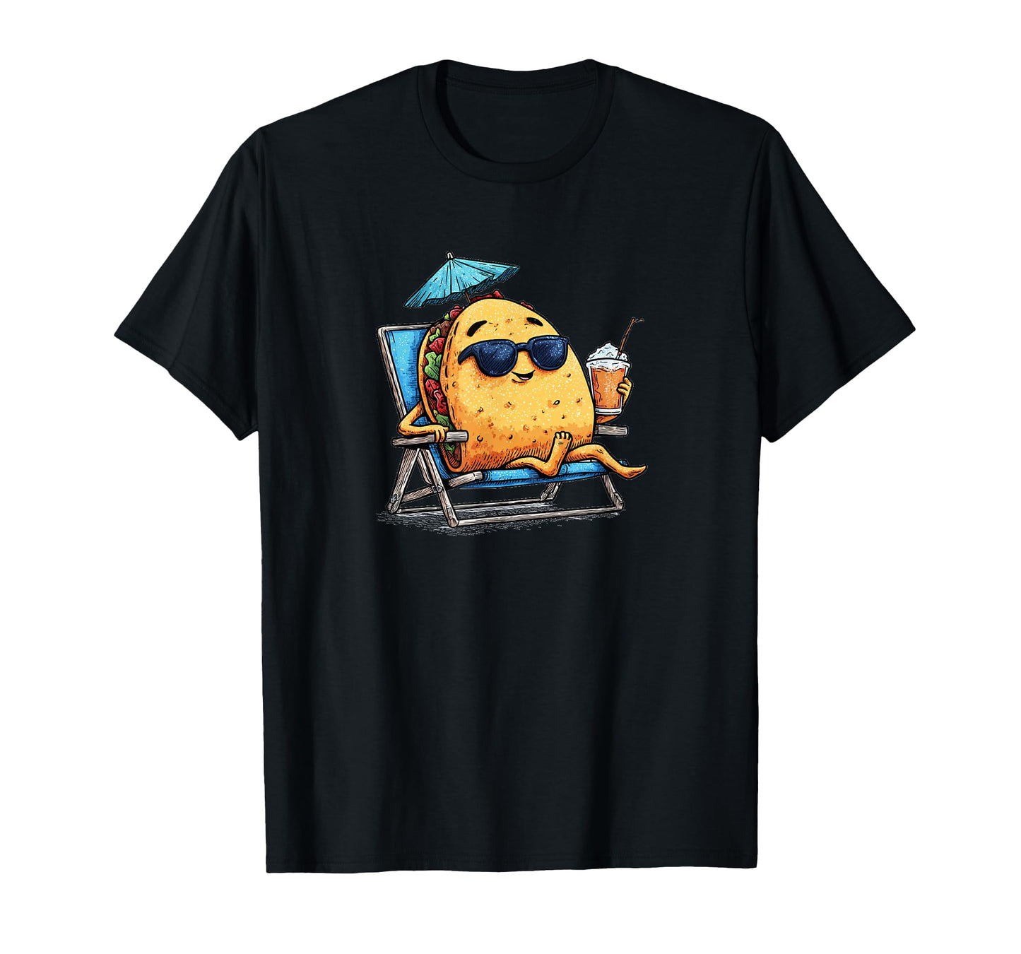 Nice Taco Look with Sunglasses for Holiday and Vacation Fans T-Shirt