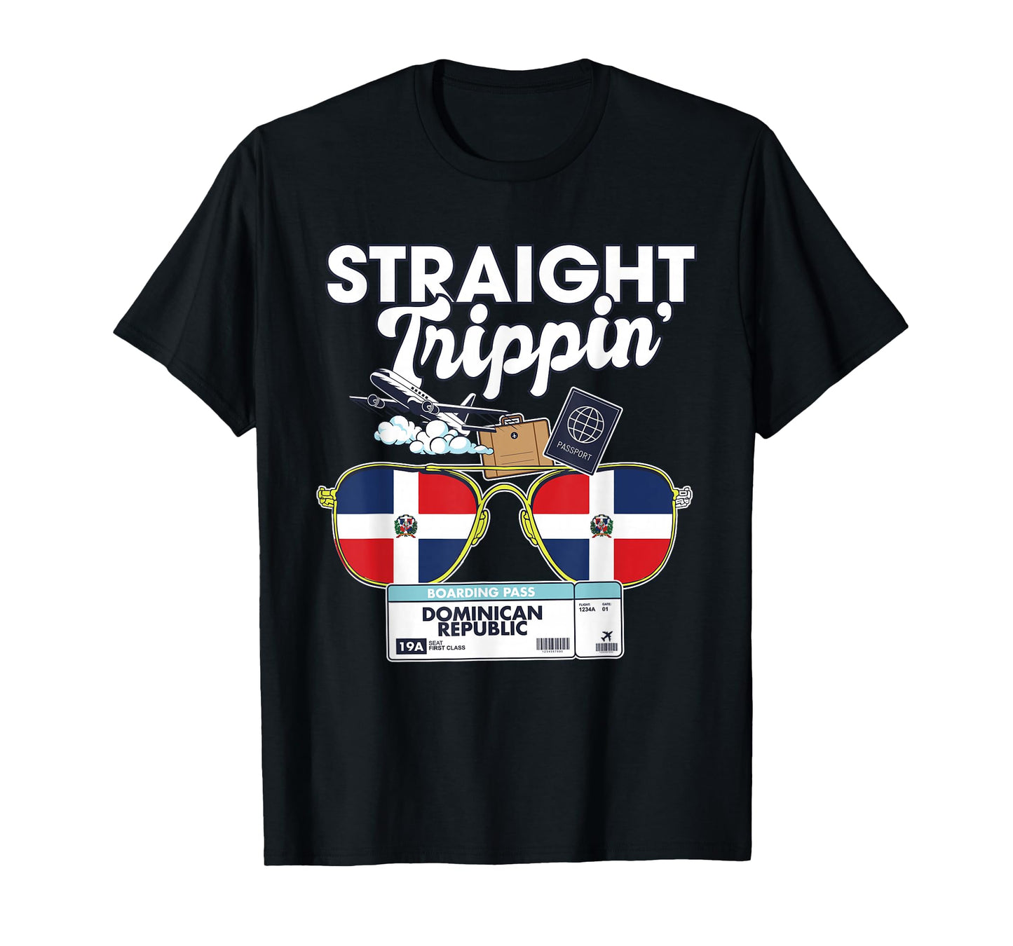 Straight Trippin' Dominican Republic Vacation Tour Travel T-Shirt