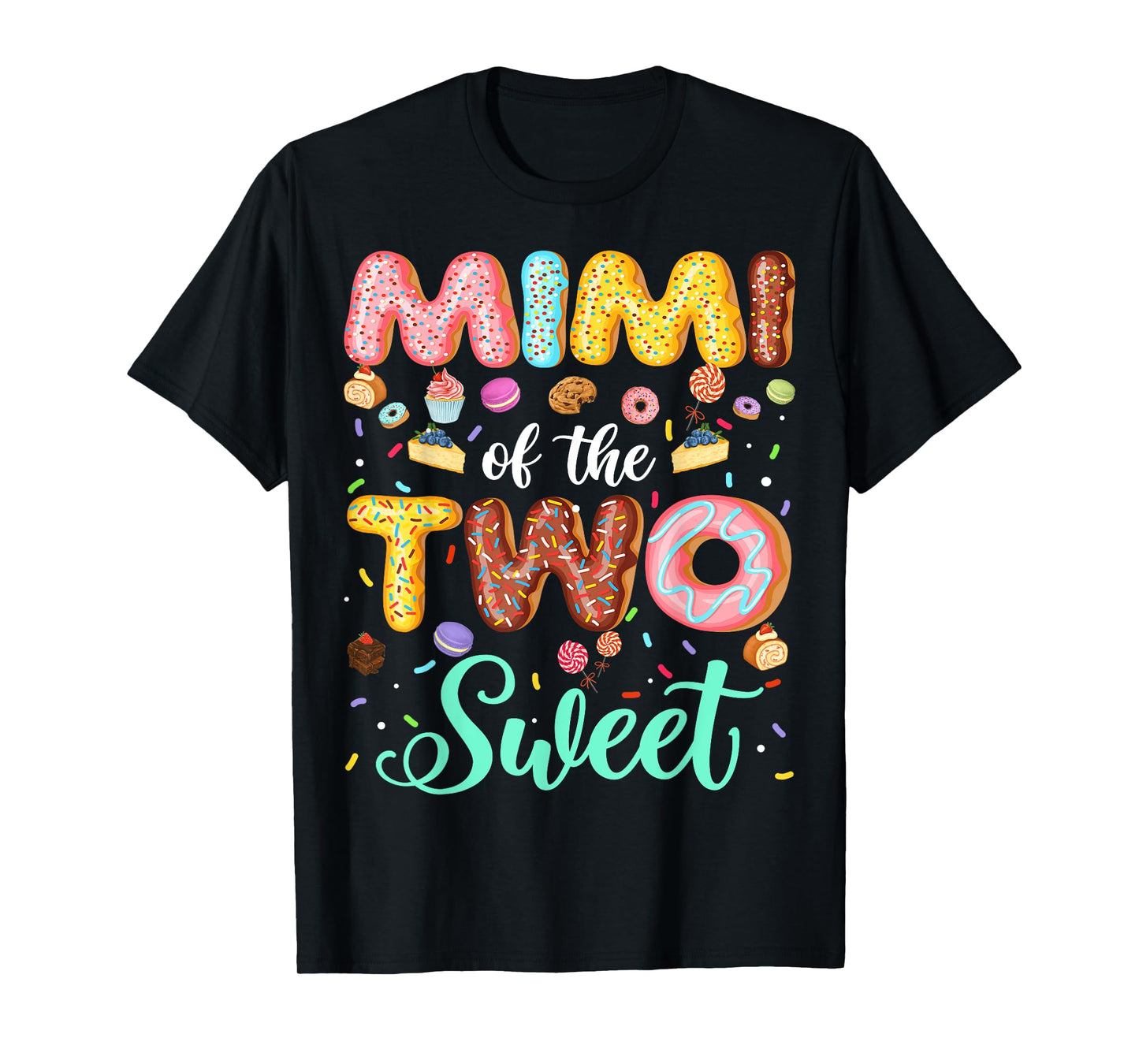 Mimi Of The Two Sweet 2Nd Birthday Boy Girl Donut T-Shirt
