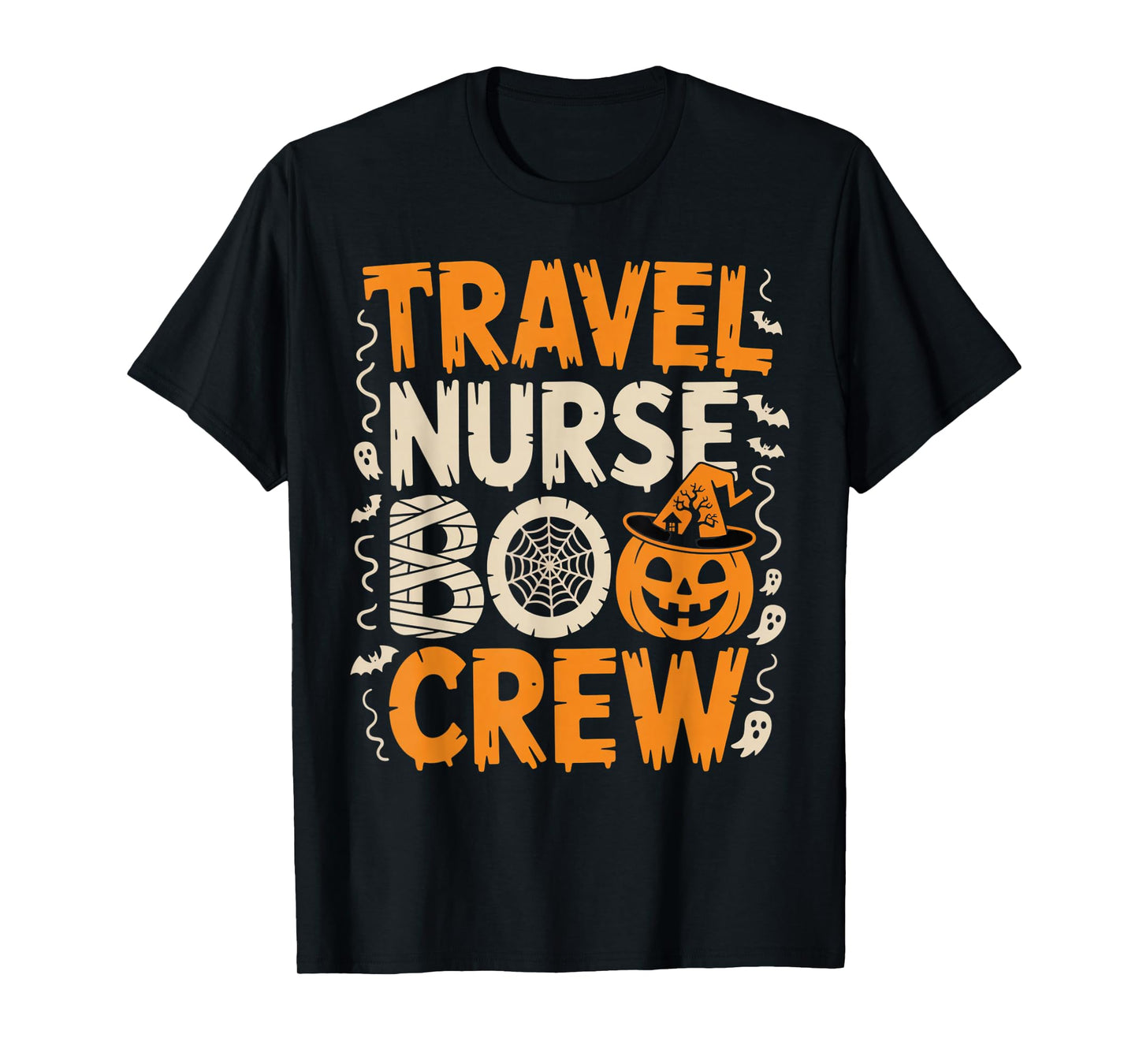 Travel Nurse Boo Crew Spooky Halloween Outfit T-Shirt