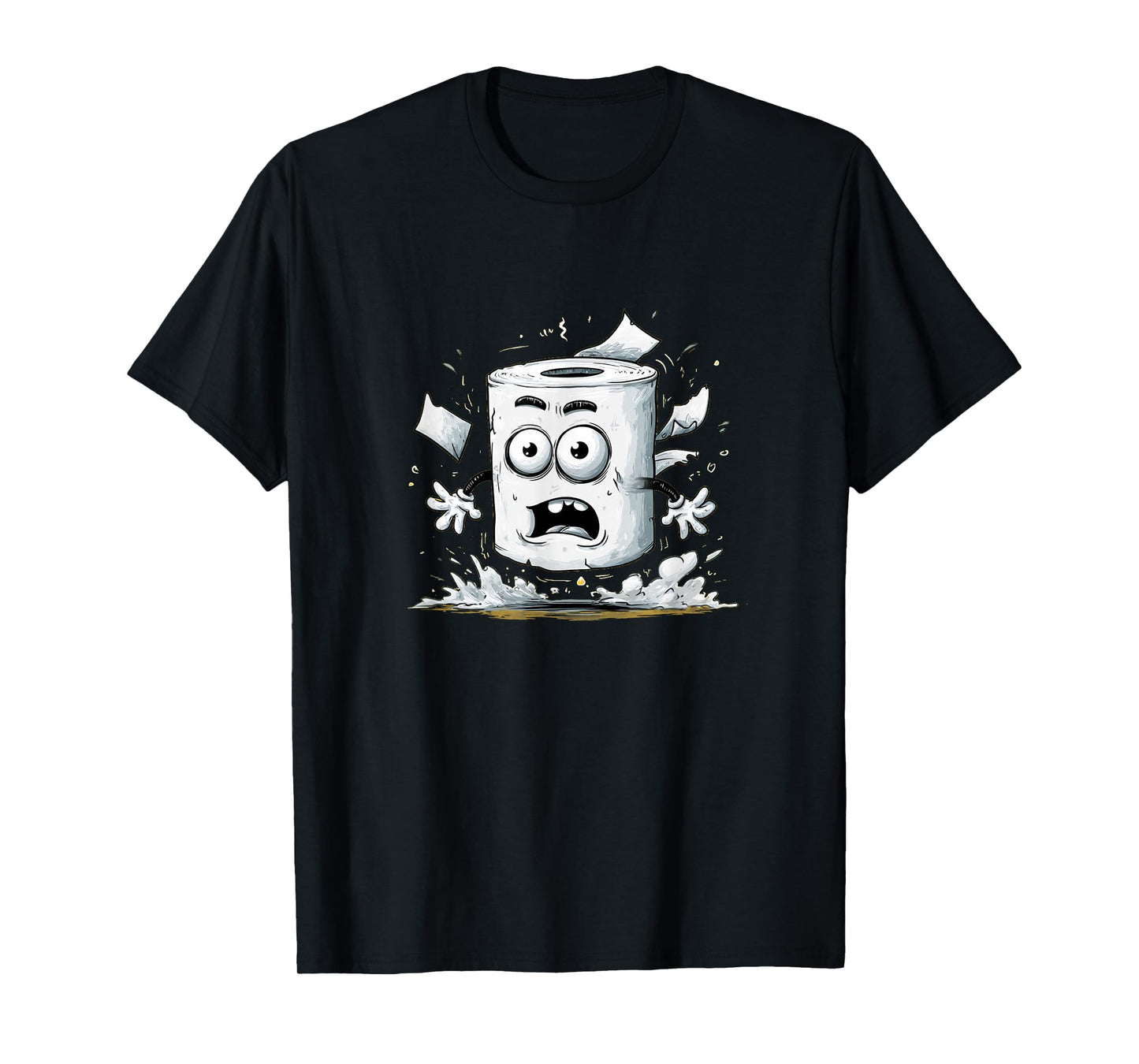 Funny Bathroom Chaos with This Toilet Paper Look T-Shirt
