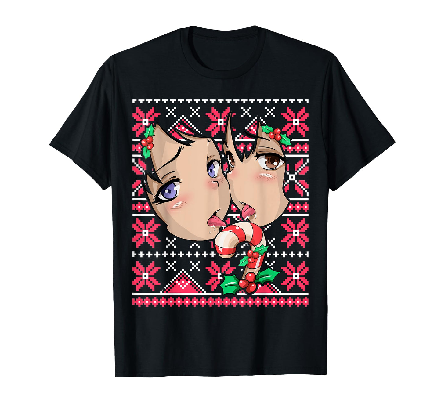 Ugly Christmas Otaku Ahegao Ecchi Etchi Lewd Hentai Kawaii T-Shirt