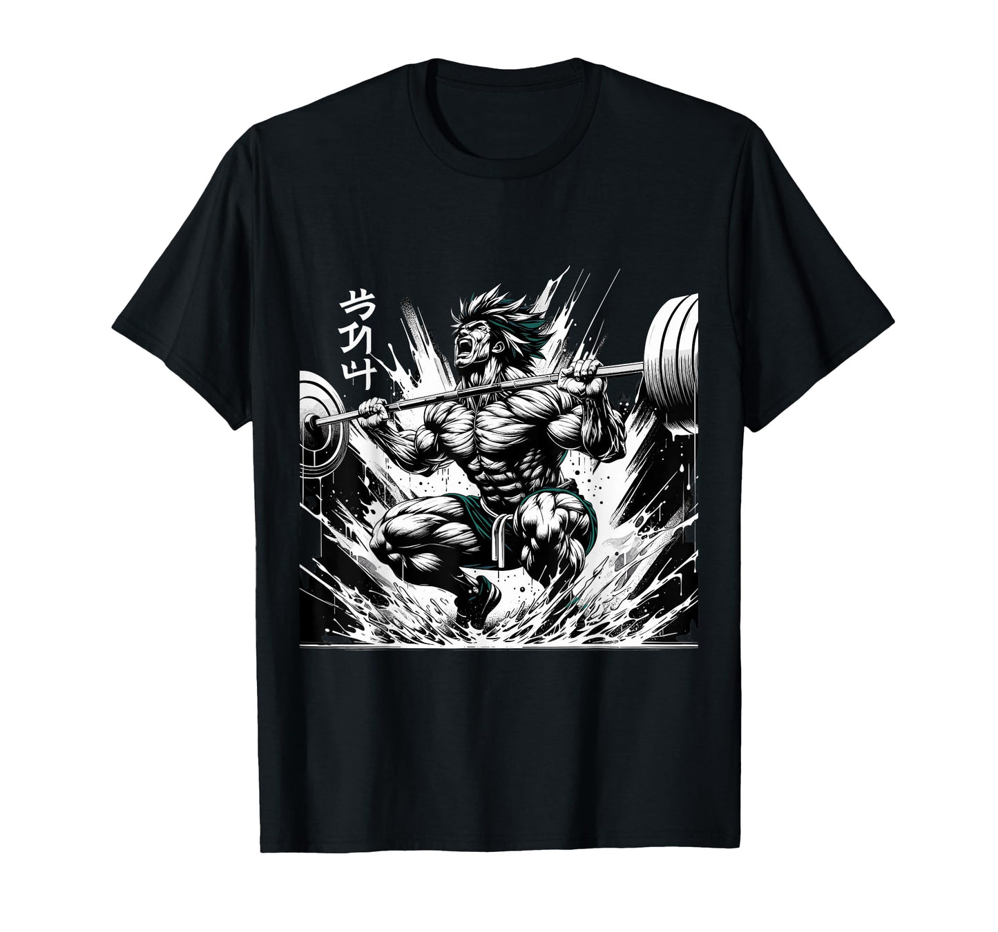 Muscle Manga Warriors - Anime Fitness Vector Design T-Shirt
