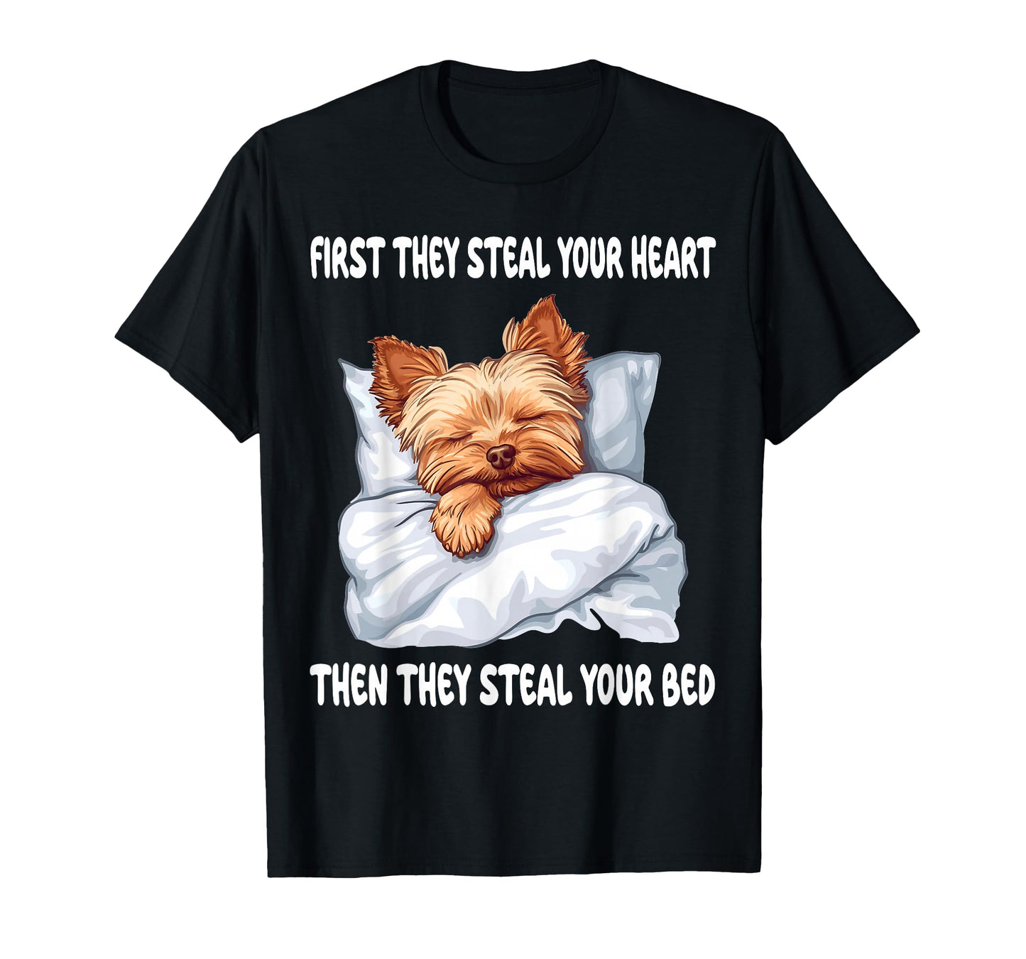 Yorkshire Terrier Yorkie Sleeping Pajamas Nightgown T-Shirt
