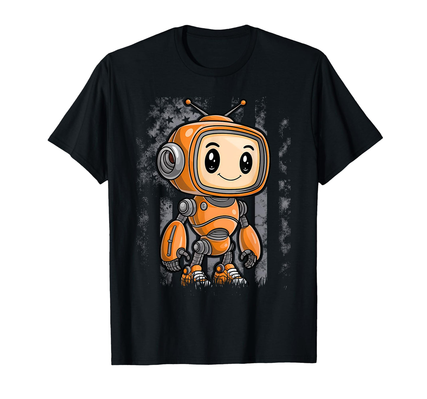 Funny Orange Robot Boy Costume T-Shirt