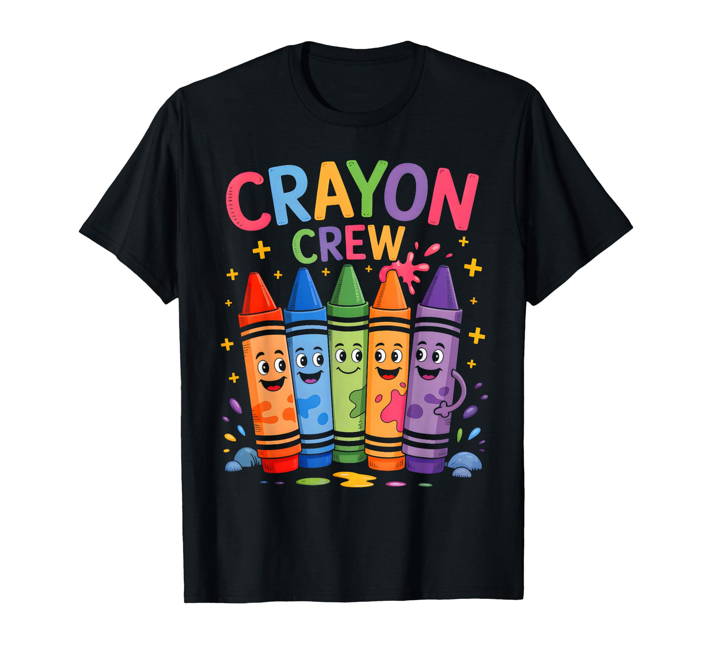 Coloring Art Drawing Color Funny Crayon Crew Halloween T-Shirt