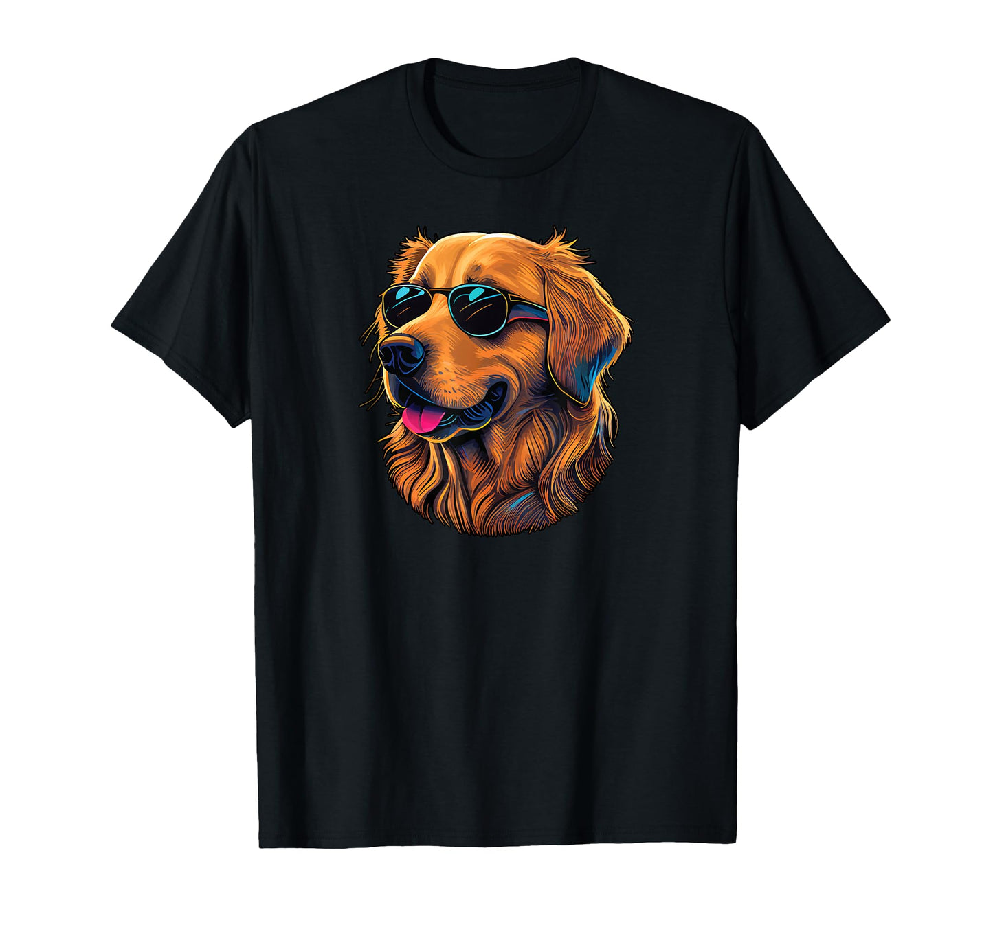 Dad Mom Cool Dog Sunglasses - Golden Retriever T-Shirt for Men Women