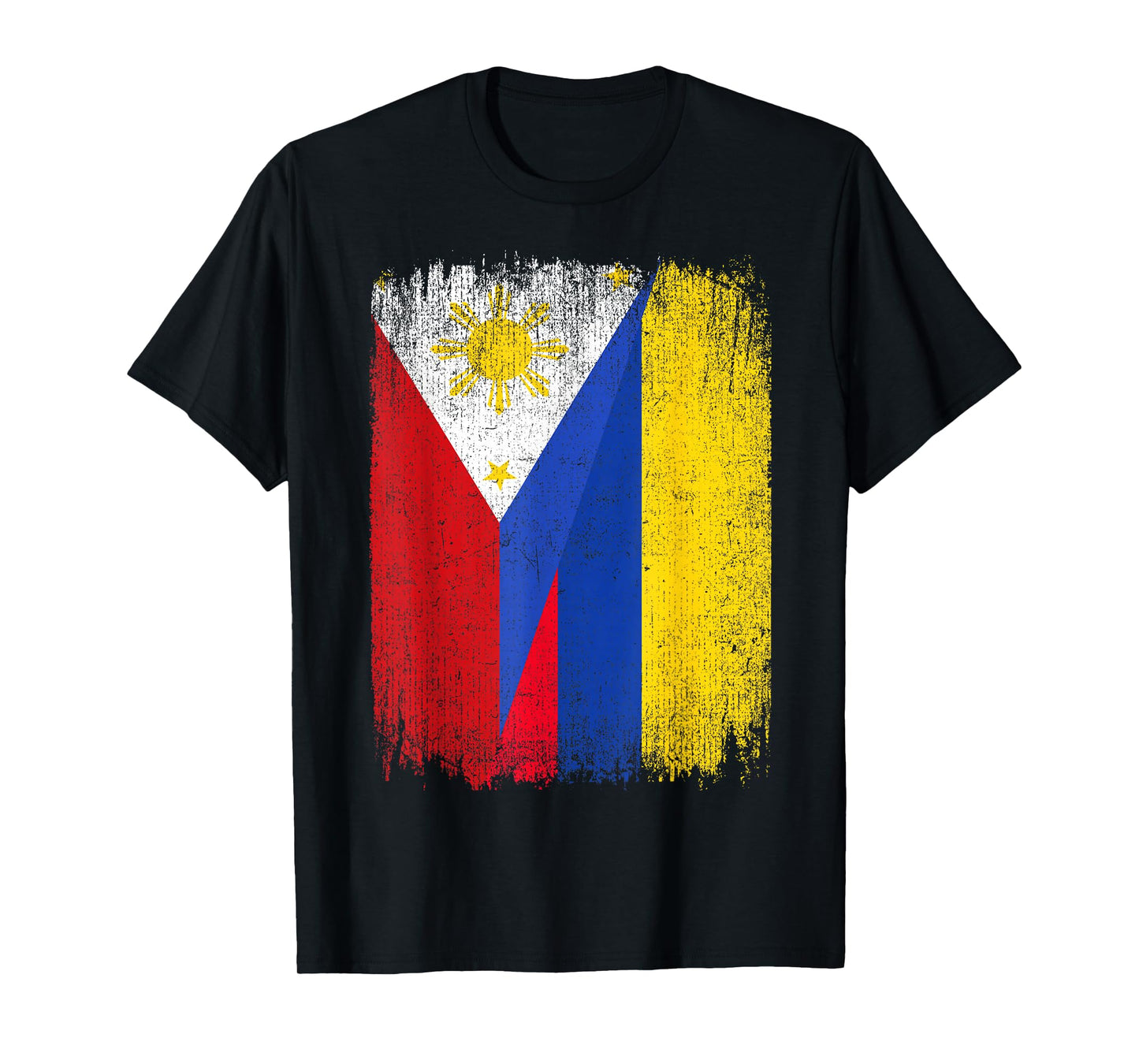 Half Philippines Colombia Flag Filipino Colombian Roots T-Shirt