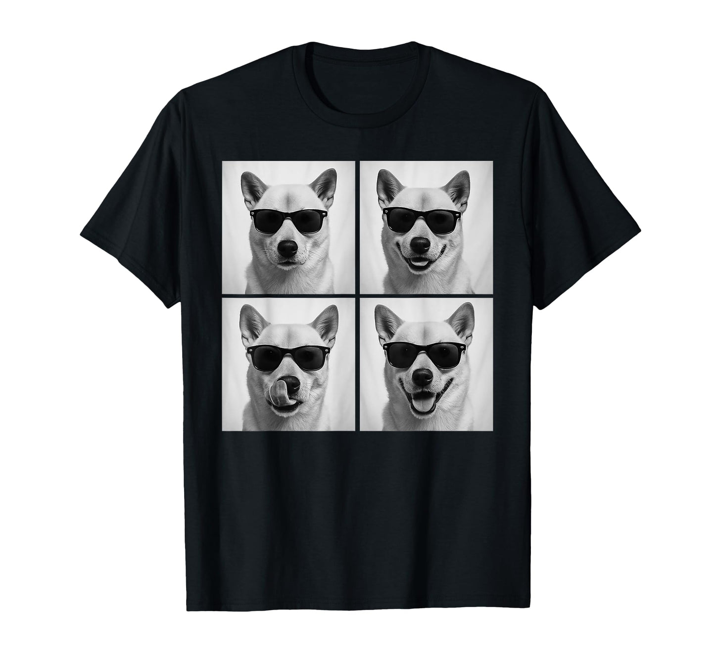 Funny Korean Jindo Dog Lover Cute Korean Jindo Photo Booth T-Shirt for Men Women Kids