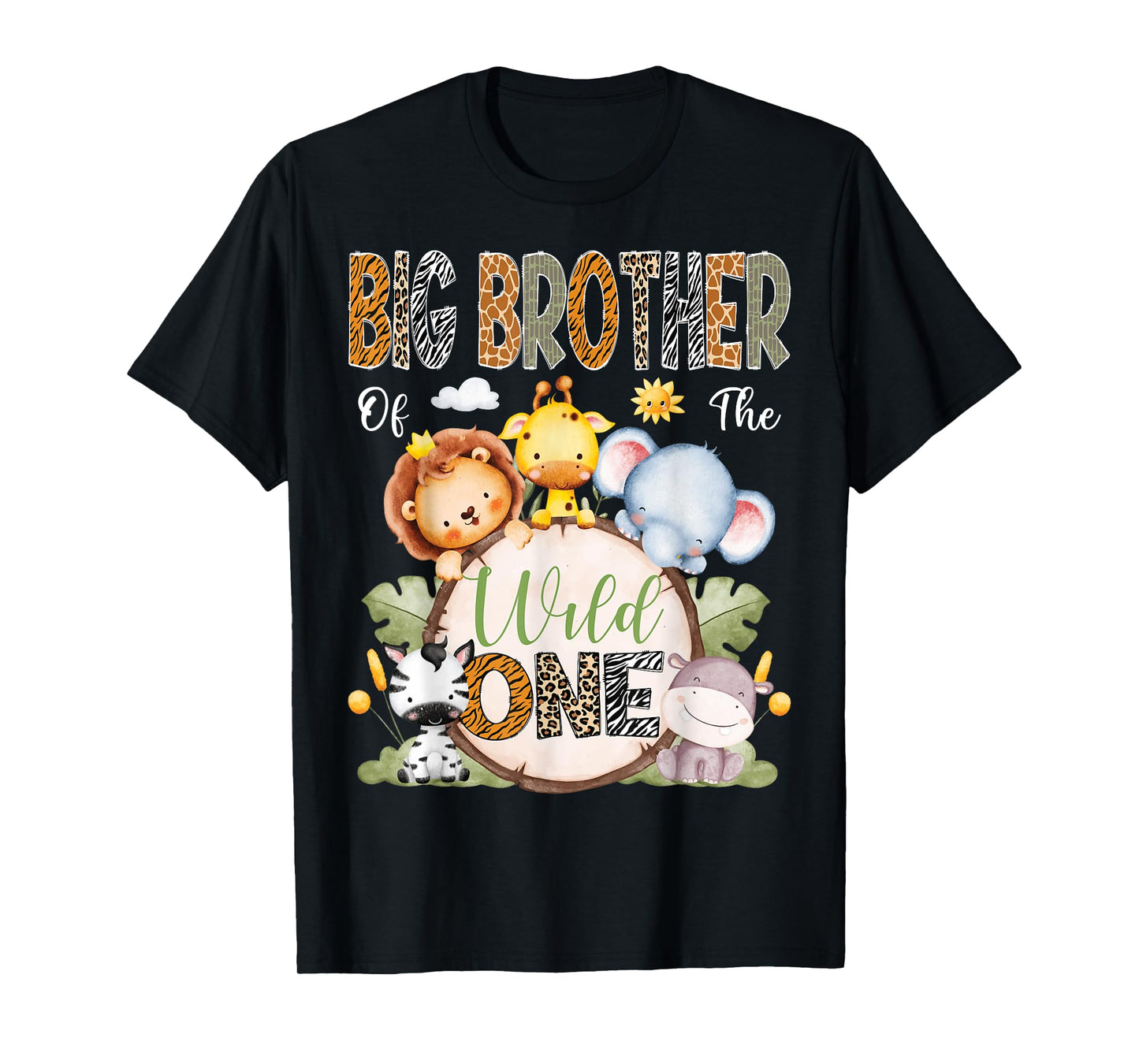 Big Brother Of The Wild One 1St Birthday Boy Safari Jungle T-Shirt