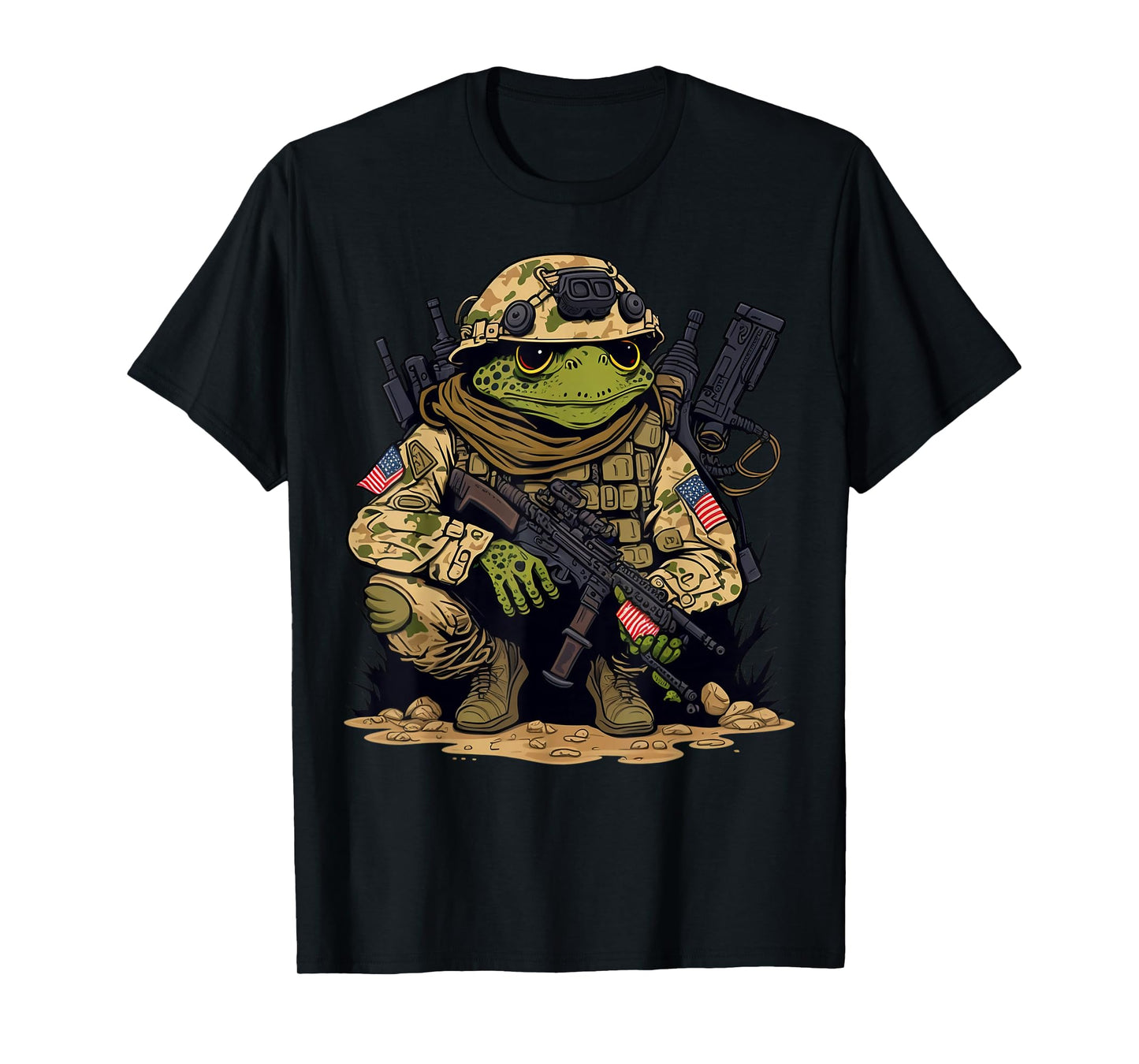 Soldier Frog Army Military Frog T-Shirt