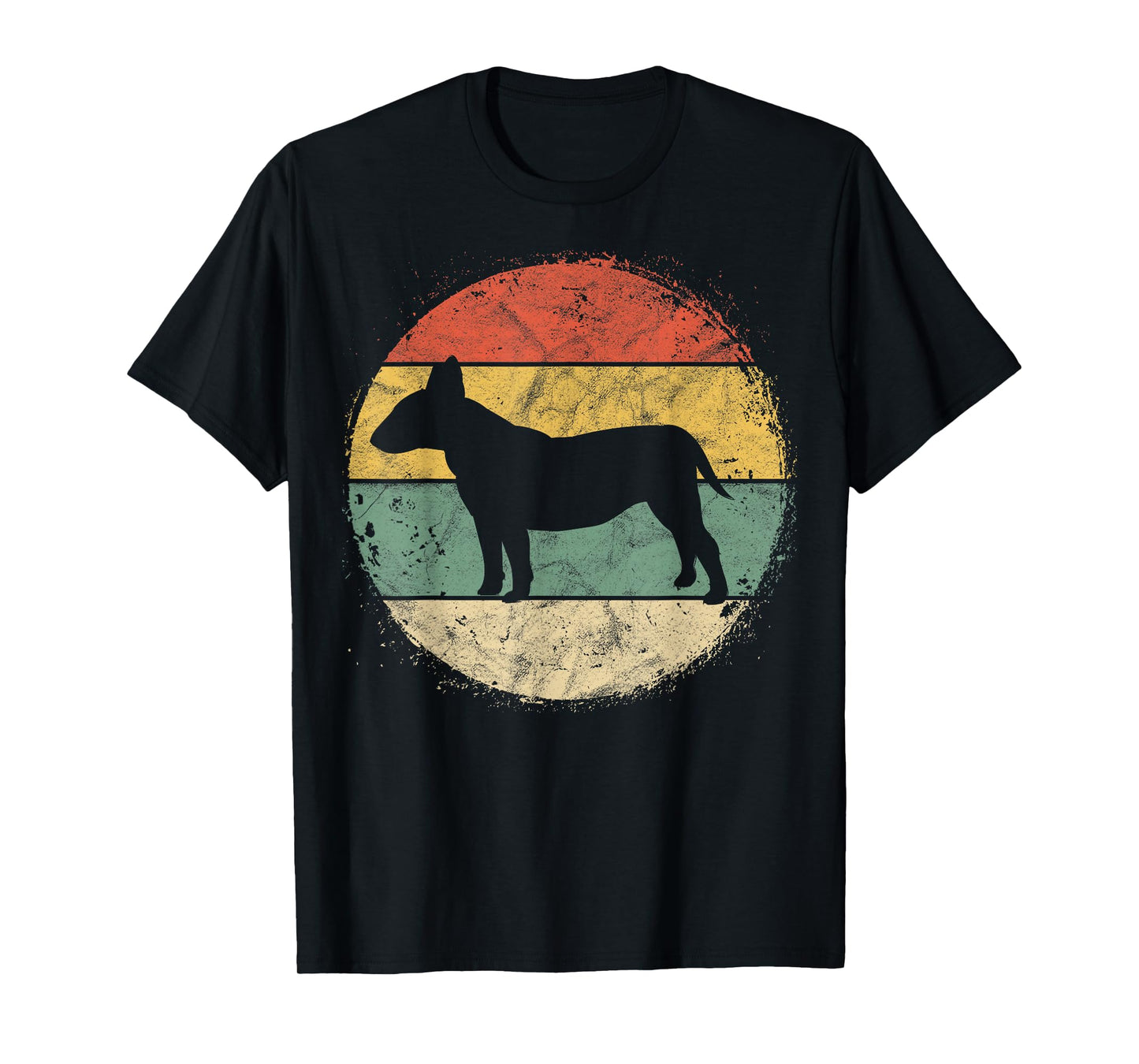 Circular Retro Bull Terrier Owner Bully Parents Dog Mom T-Shirt