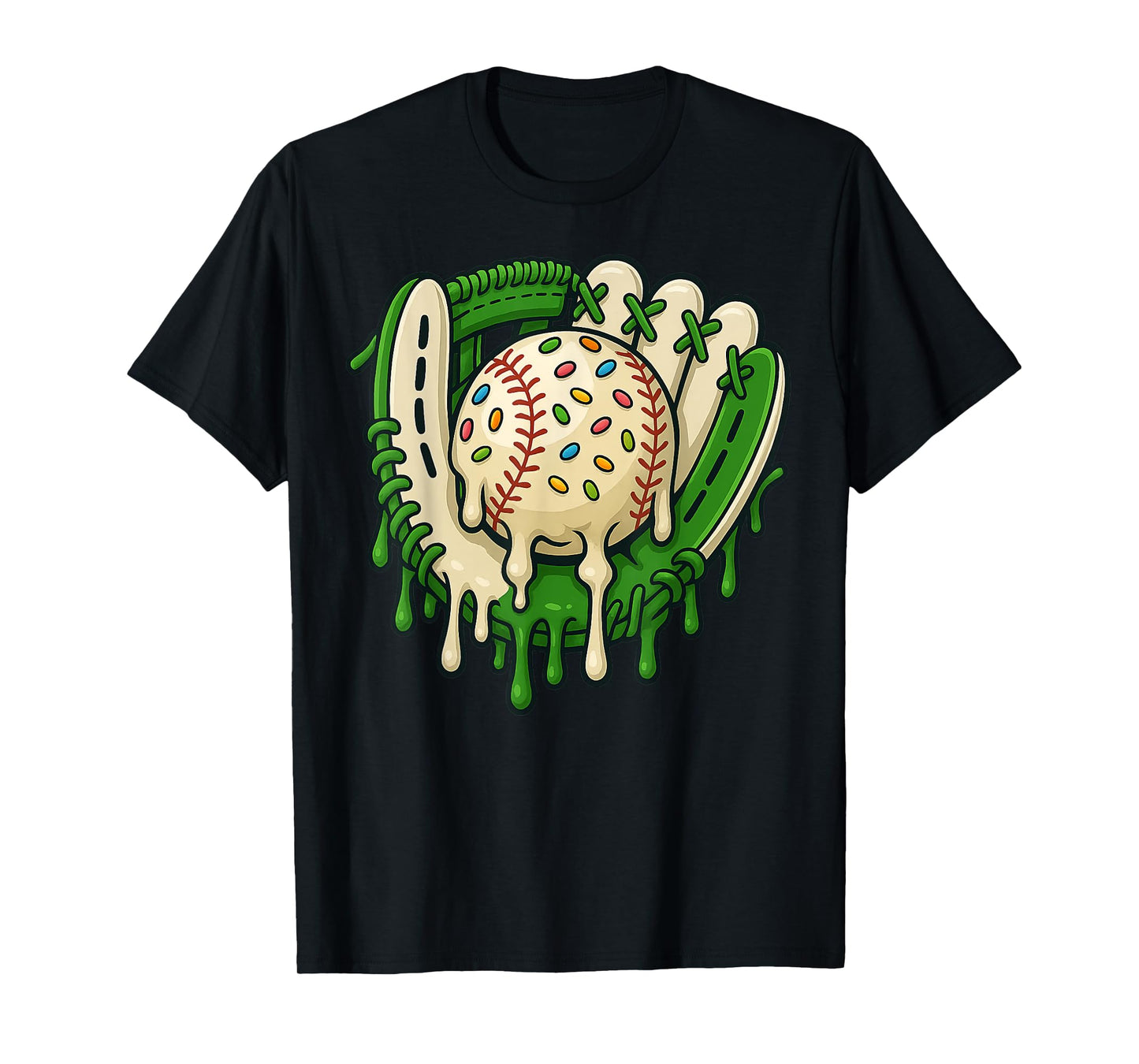 Baseball Drip Team for Boys and Girls Ice Cream Cool T-Shirt