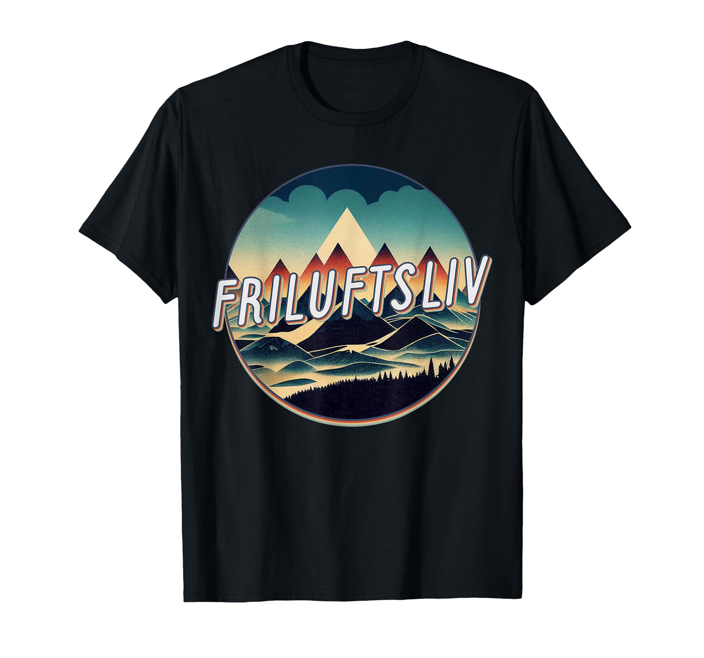 Retro Vintage Friluftsliv Love Outdoors Norwegian T-Shirt