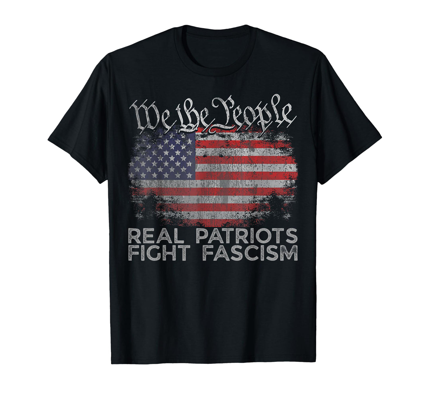 Real Patriots Fight Fascism nti Fascist Political Protest T-Shirt