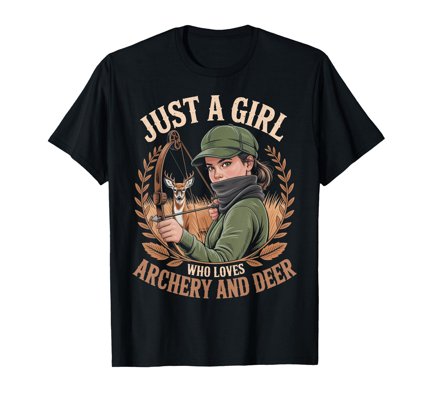 Archery and Deer Compound Bowhunter Bow Hunting Girl Archery T-Shirt