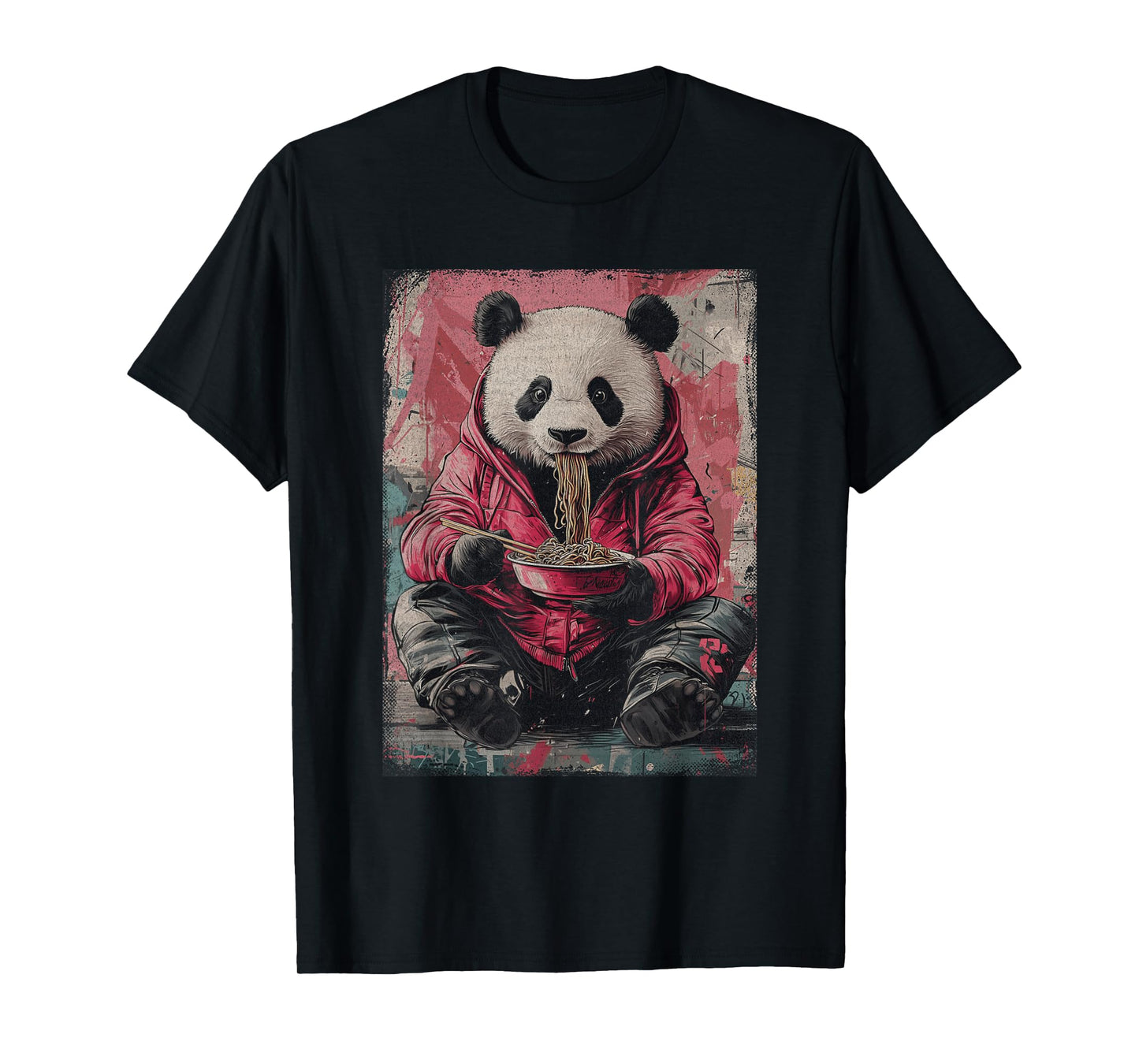 Cyberpunk Ramen Panda Y2K Manga Anime Japanese Streetwear T-Shirt