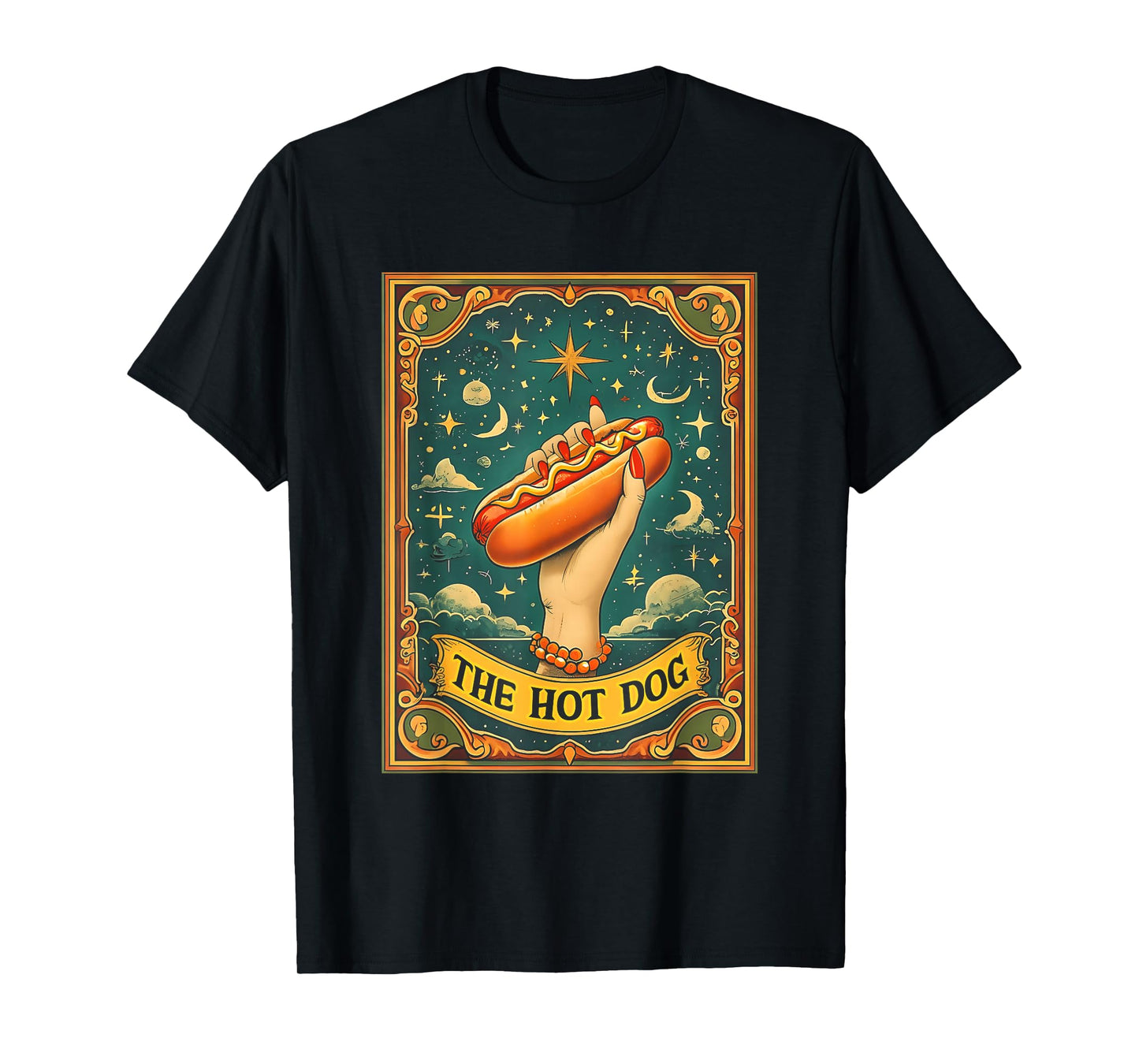 Hot Dog Bun Lover Foodie Food Lover The Hot Dog Tarot Card T-Shirt