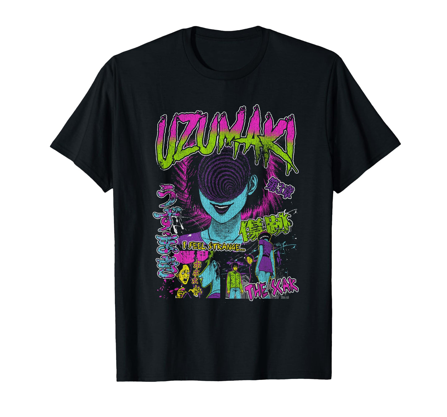 Uzumaki Junji Ito Spiral Girl Horror Manga T-Shirt