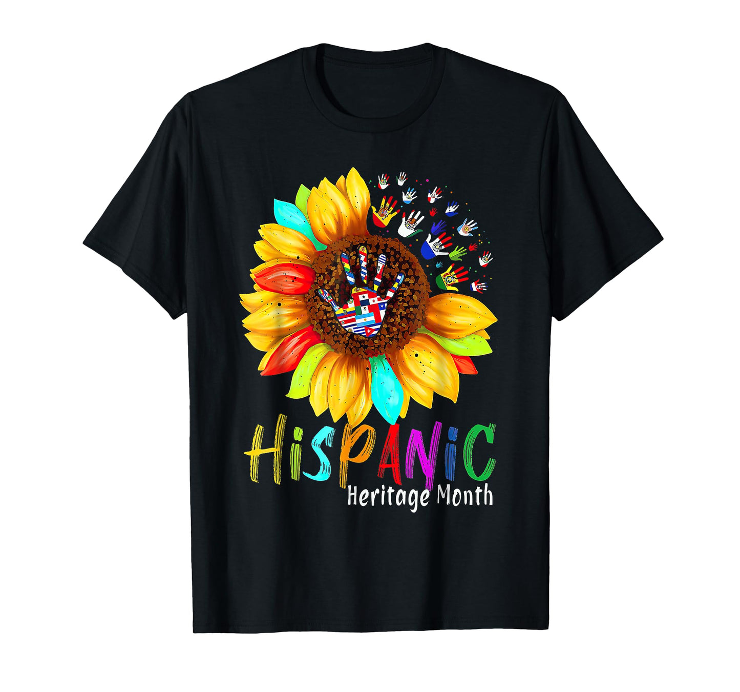 Hispanic Heritage Month Sunflower All Countries T-Shirt