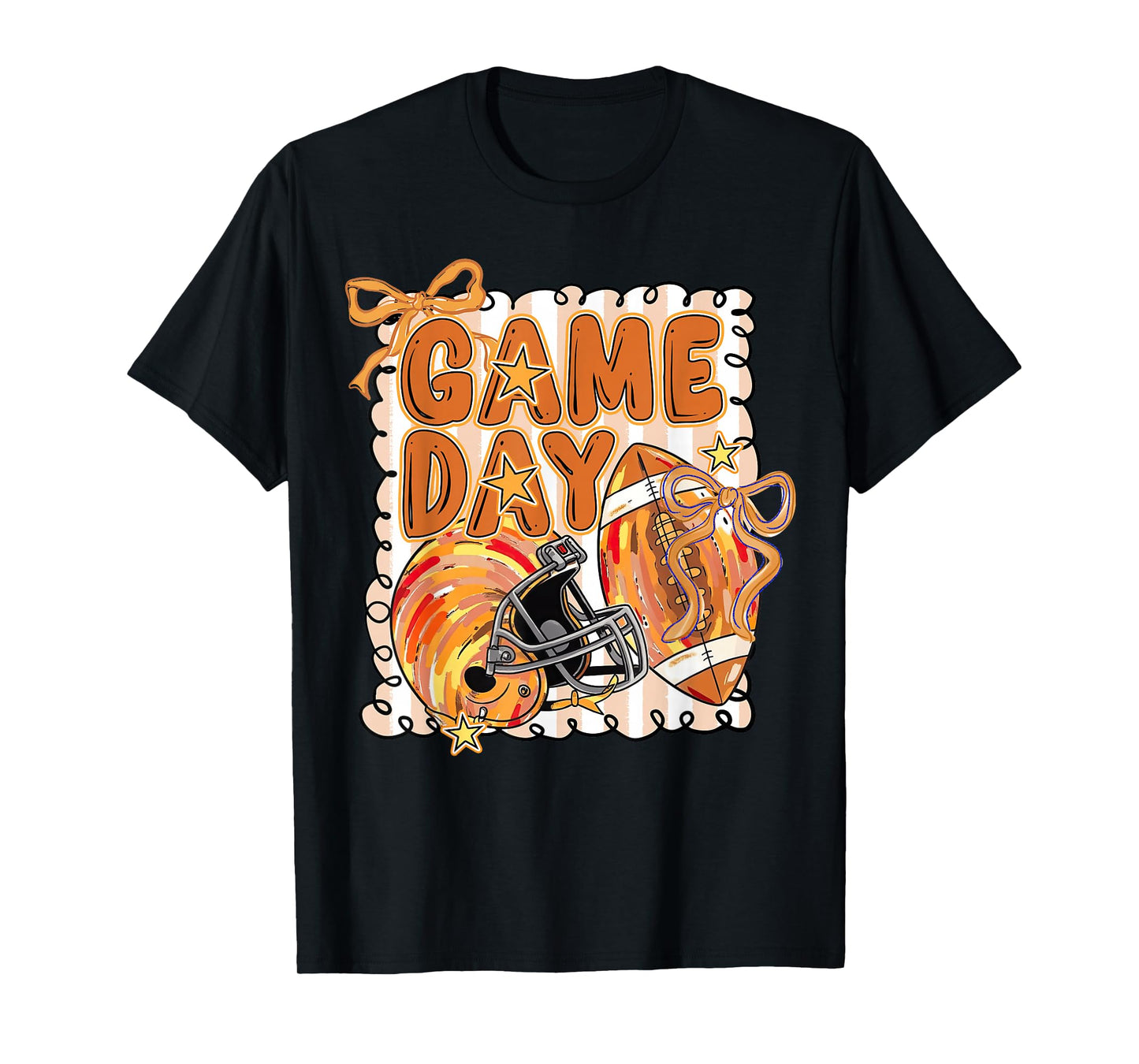 Preppy Coquette Game Day Football Season Fall Thanksgiving T-Shirt