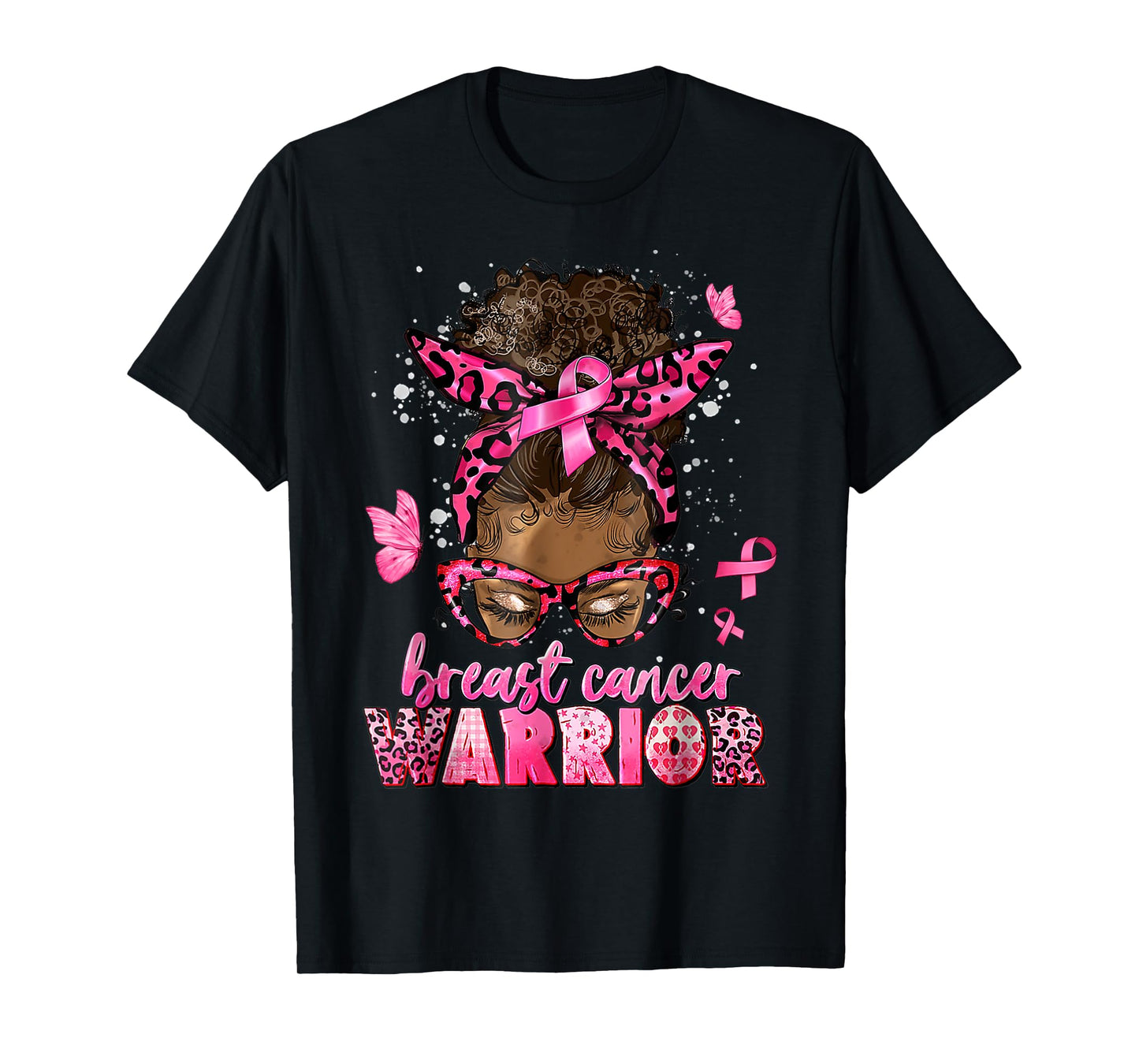 Breast Cancer Awareness Warrior Black Women Melanin Survivor T-Shirt