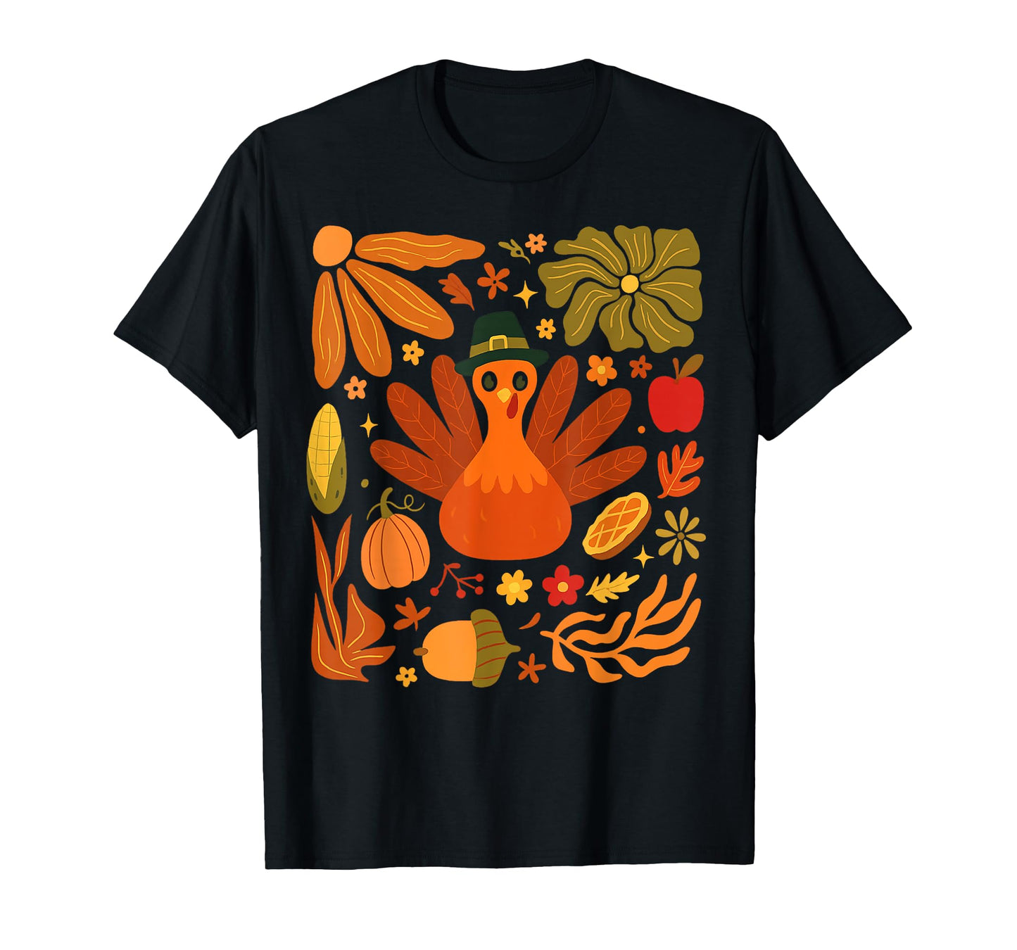 Turkey Pumpkin Season Thanksgiving Coquette Bow Funny Autumn T-Shirt