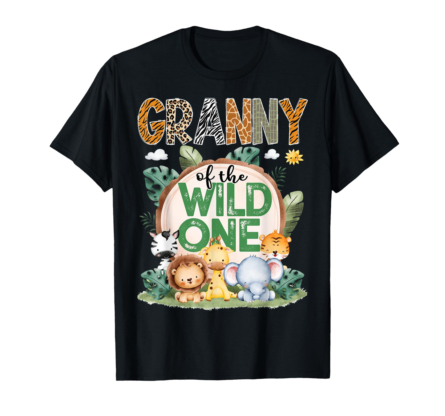 Granny Of The Wild One Safari Jungle 1St Birthday Party T-Shirt