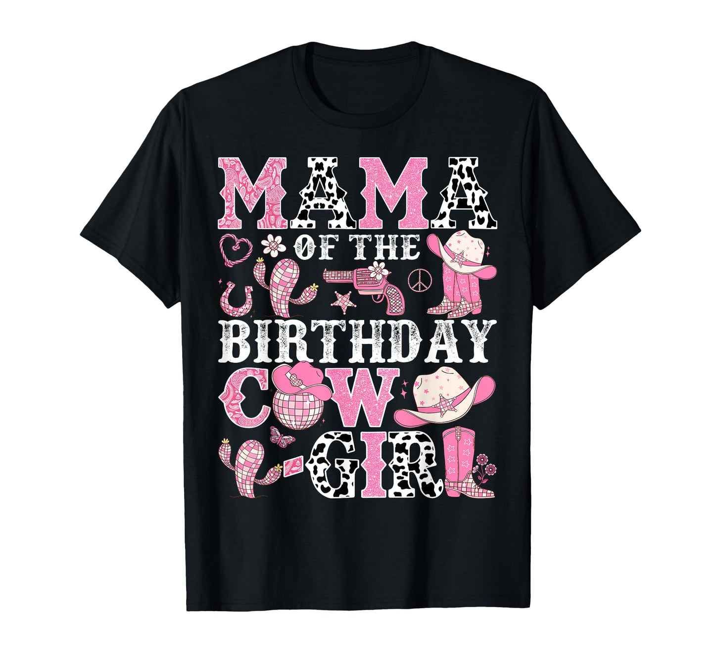 Mama Of The Birthday Cow-Girl Rodeo CowGirl Birthday T-Shirt