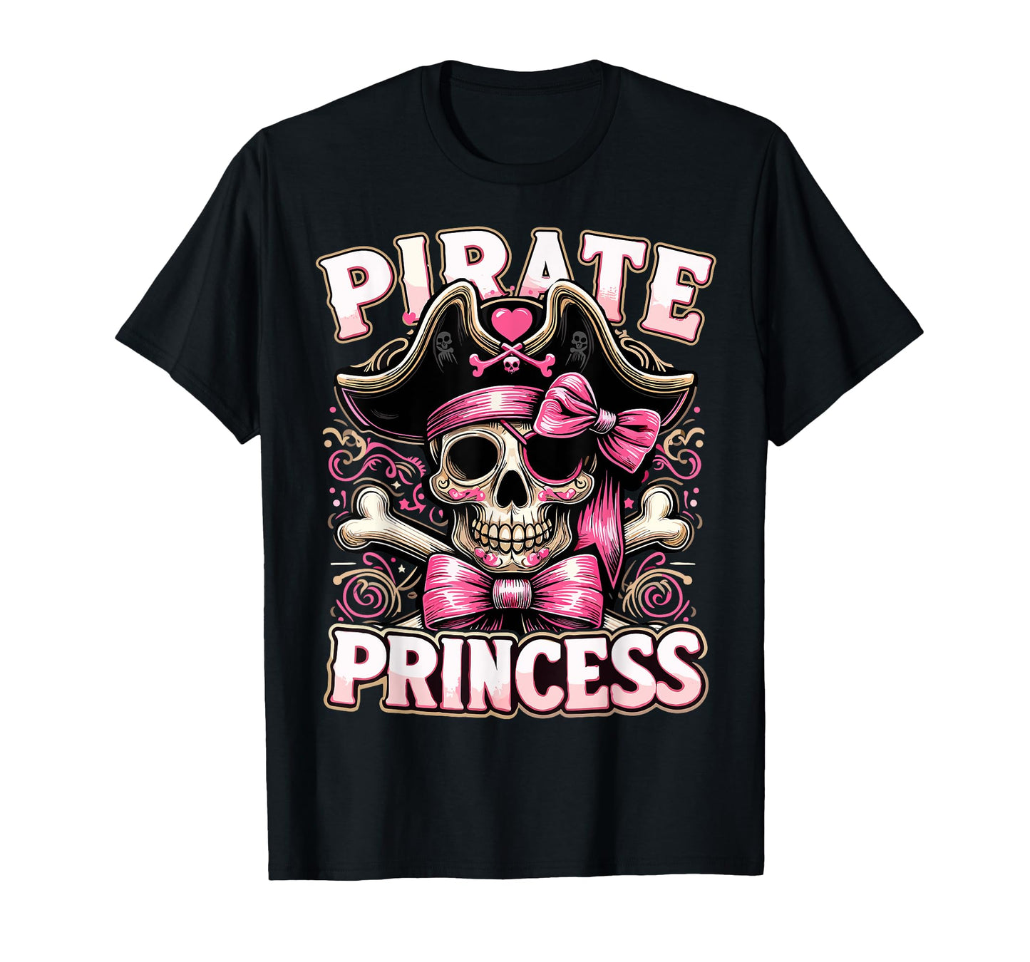 Funny Halloween Costume Pirate Princess Coquette Bow T-Shirt